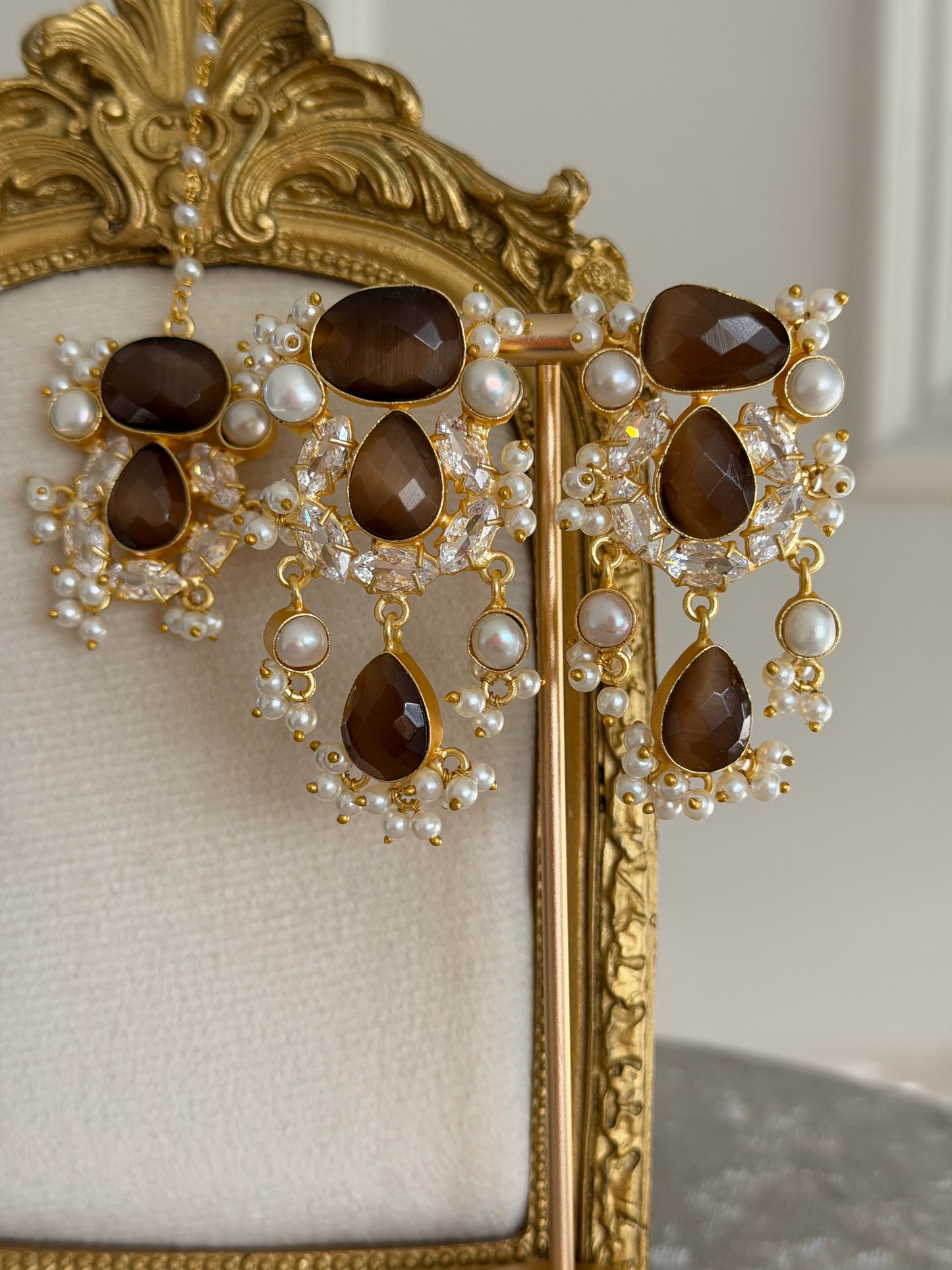 Noor Brown Tikka Set