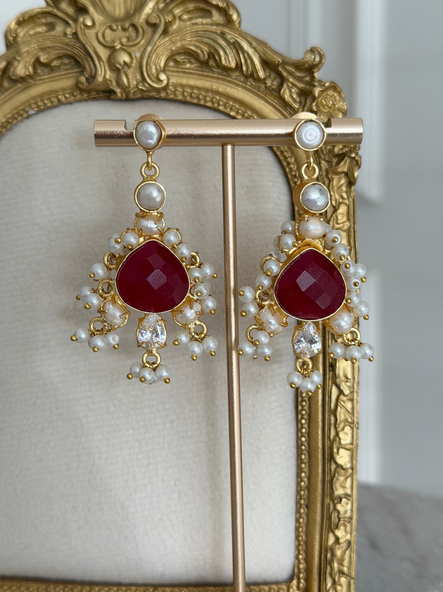 Lena Red Earrings