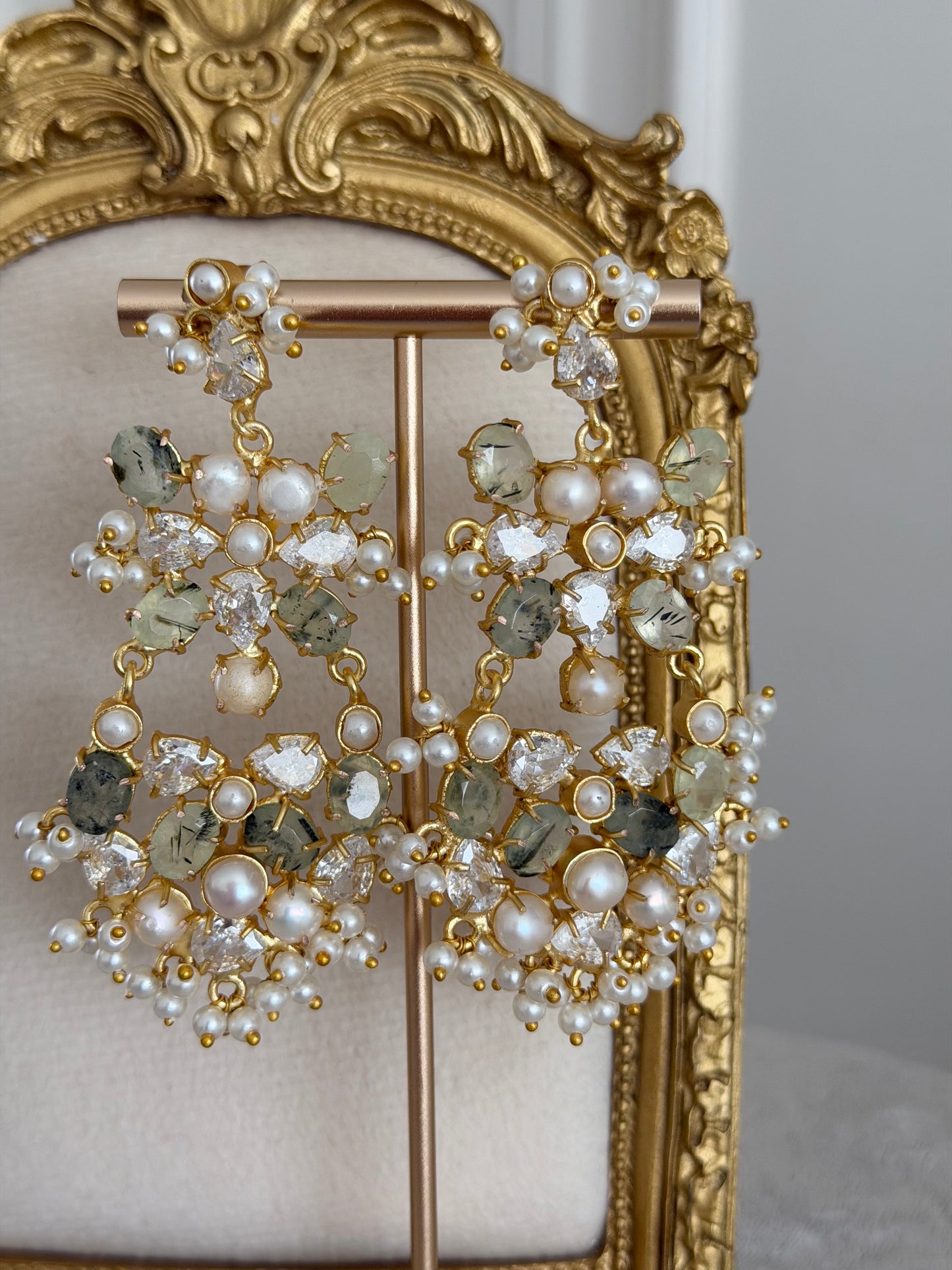 Rima Prehnite Earrings