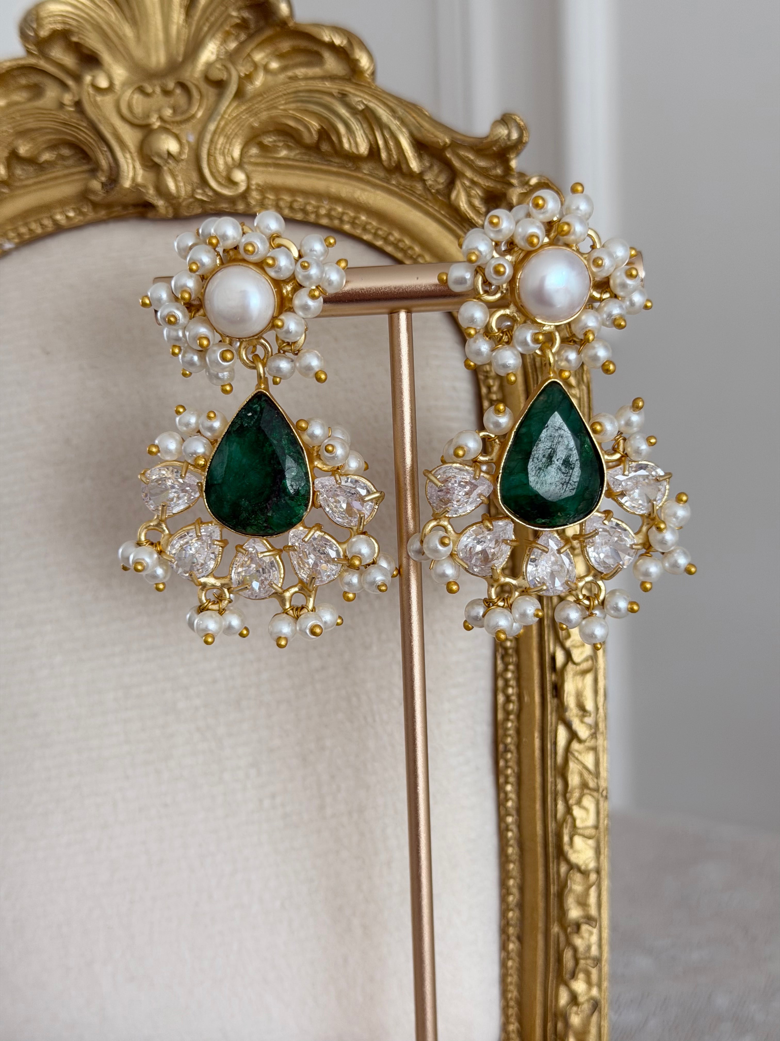 Ismat Green Earrings