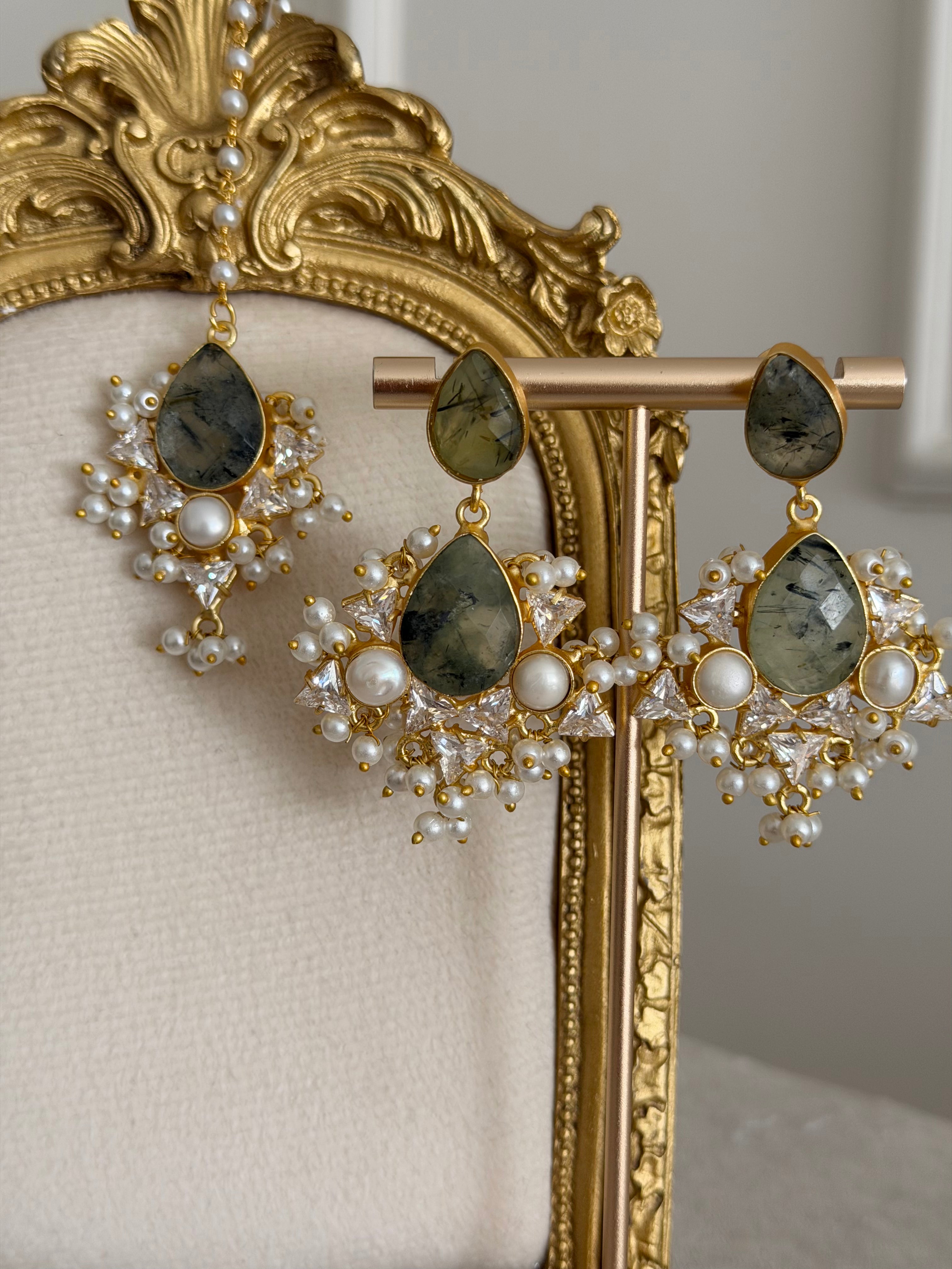 Rania Prehnite Tikka Set