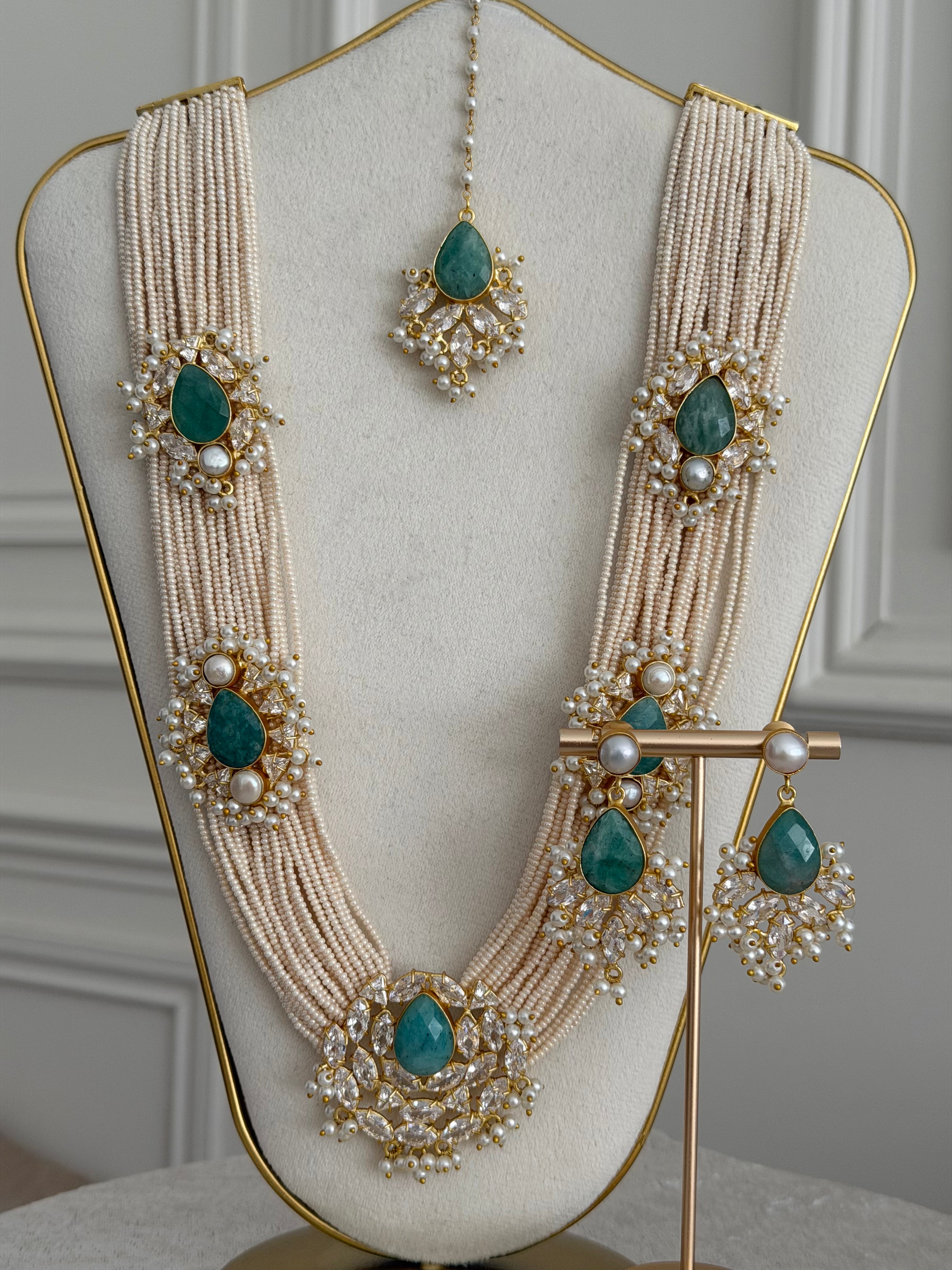 Sayeh Teal Mala Set
