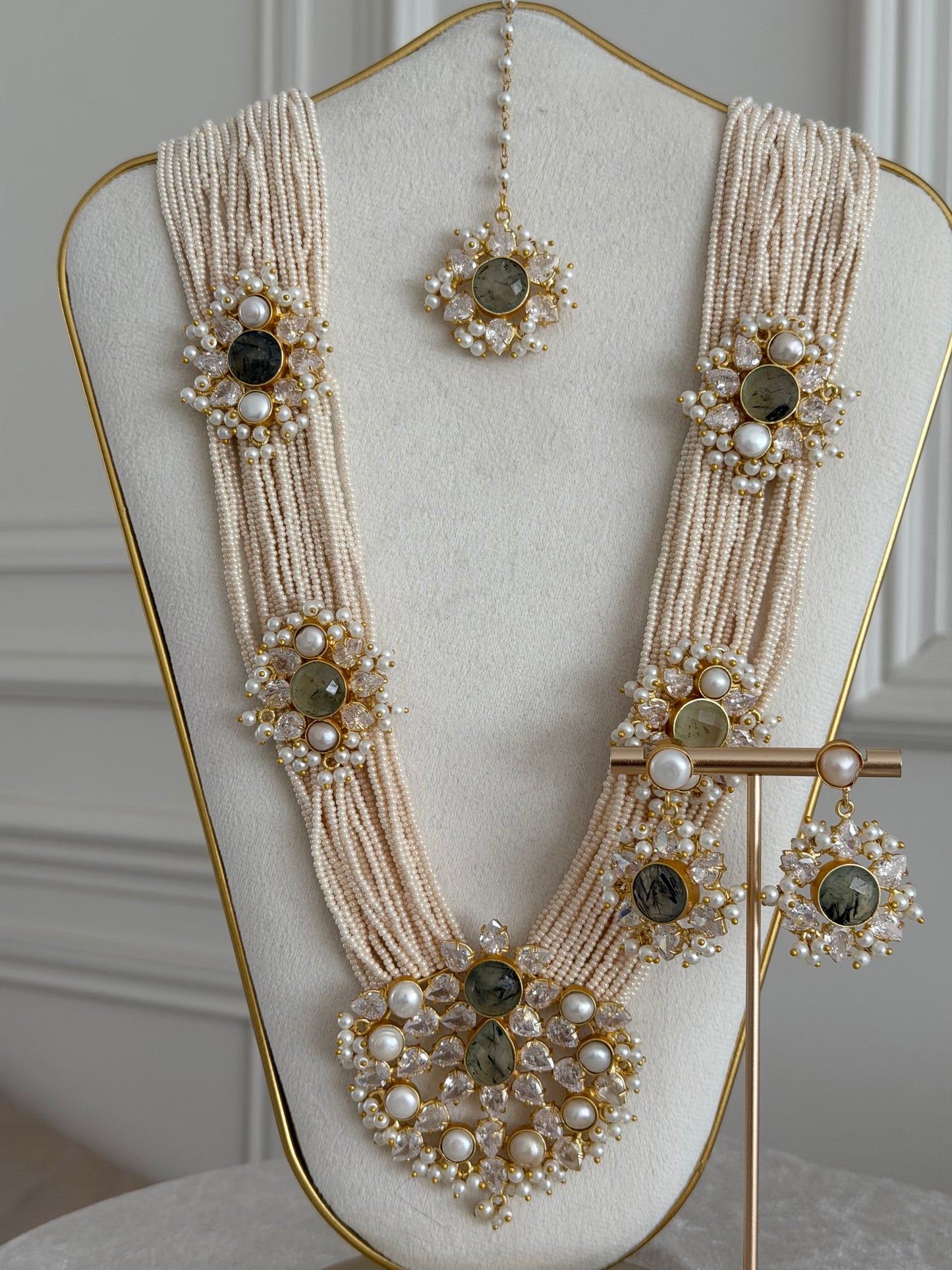 Fidda Prehnite Mala Set