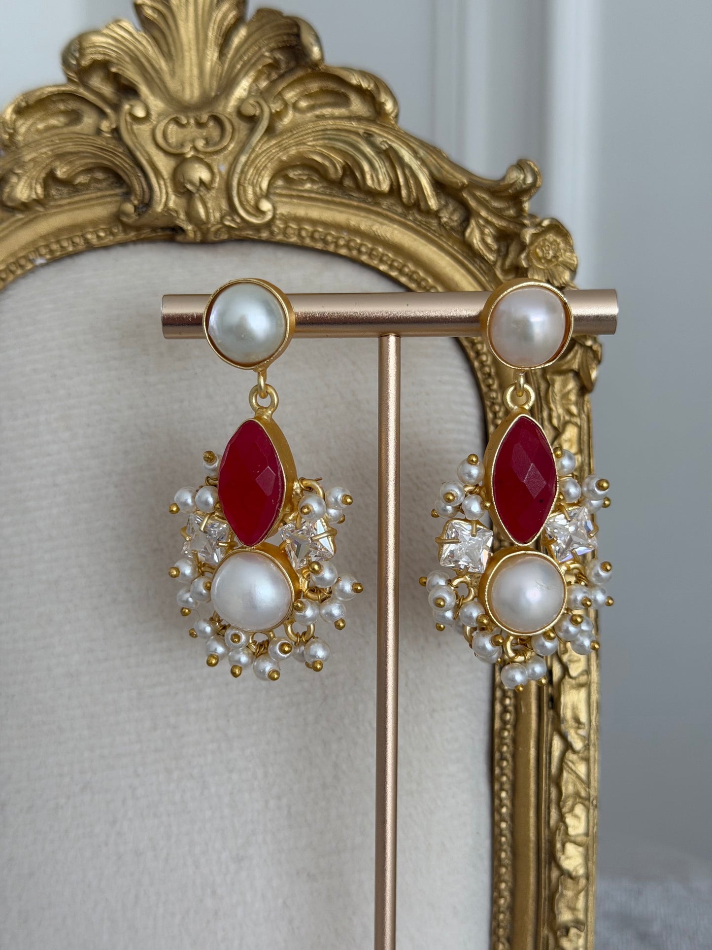 Ruha Red Earrings