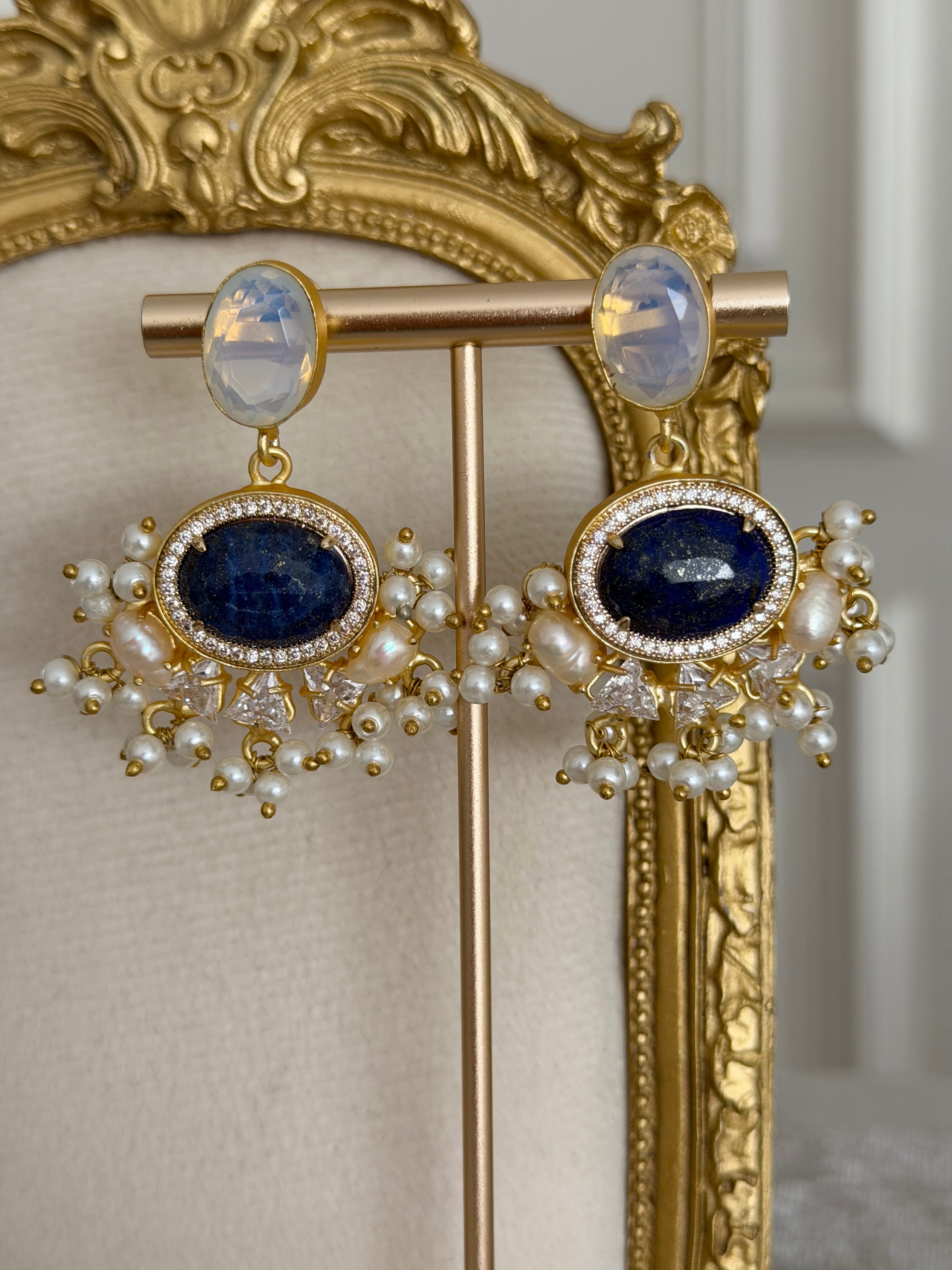 Aurora Navy Earrings