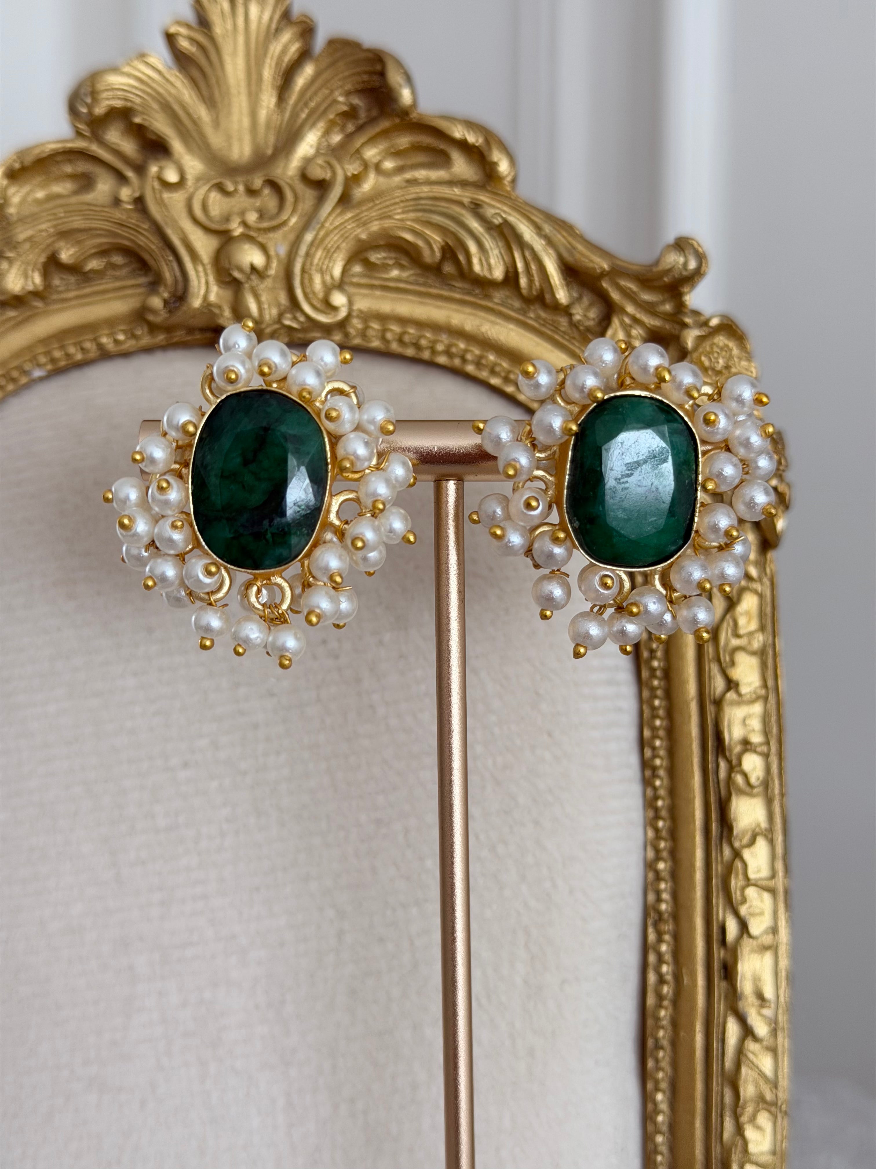 Sevda Green Earrings