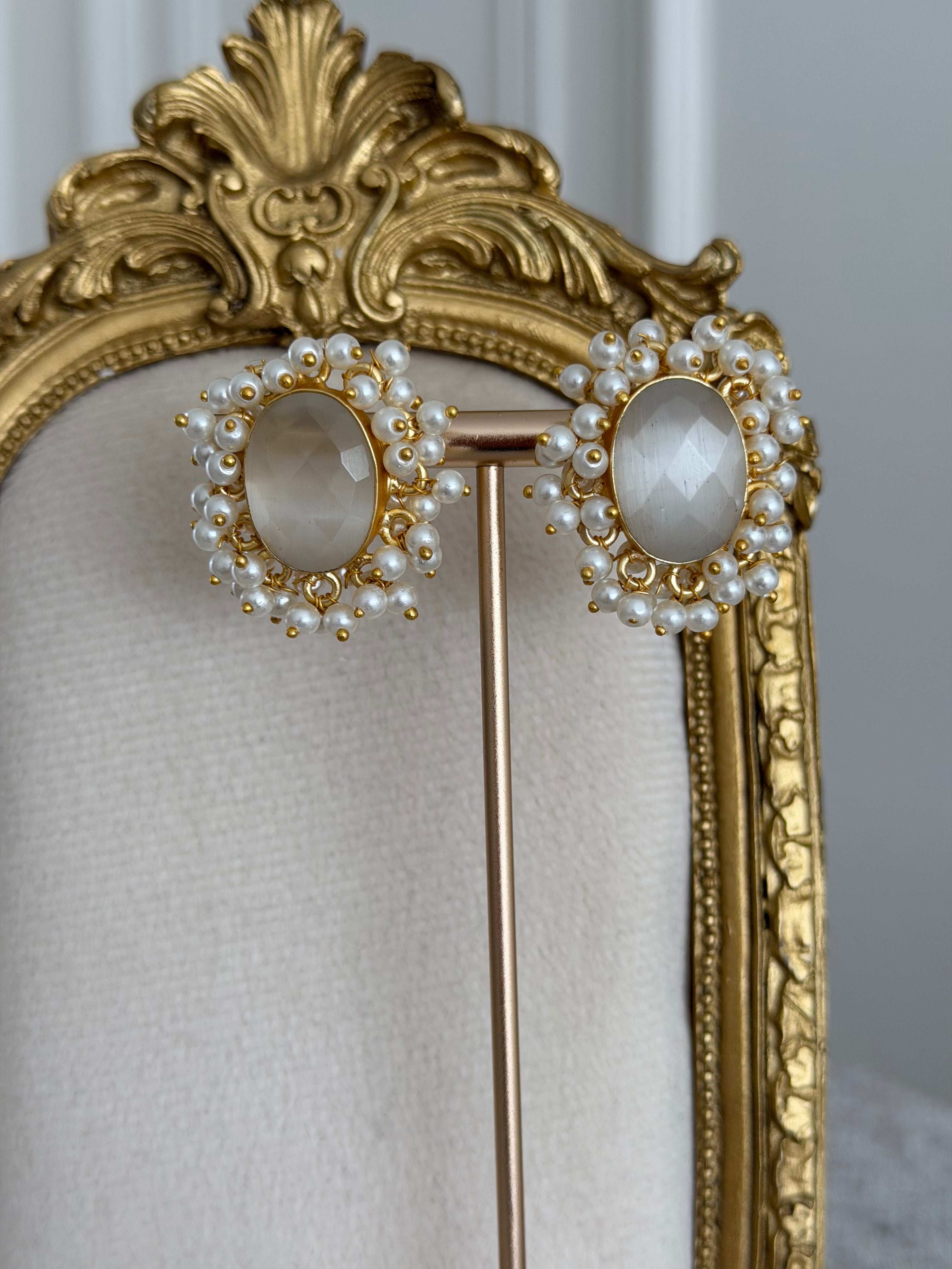 Sevda Grey Earrings