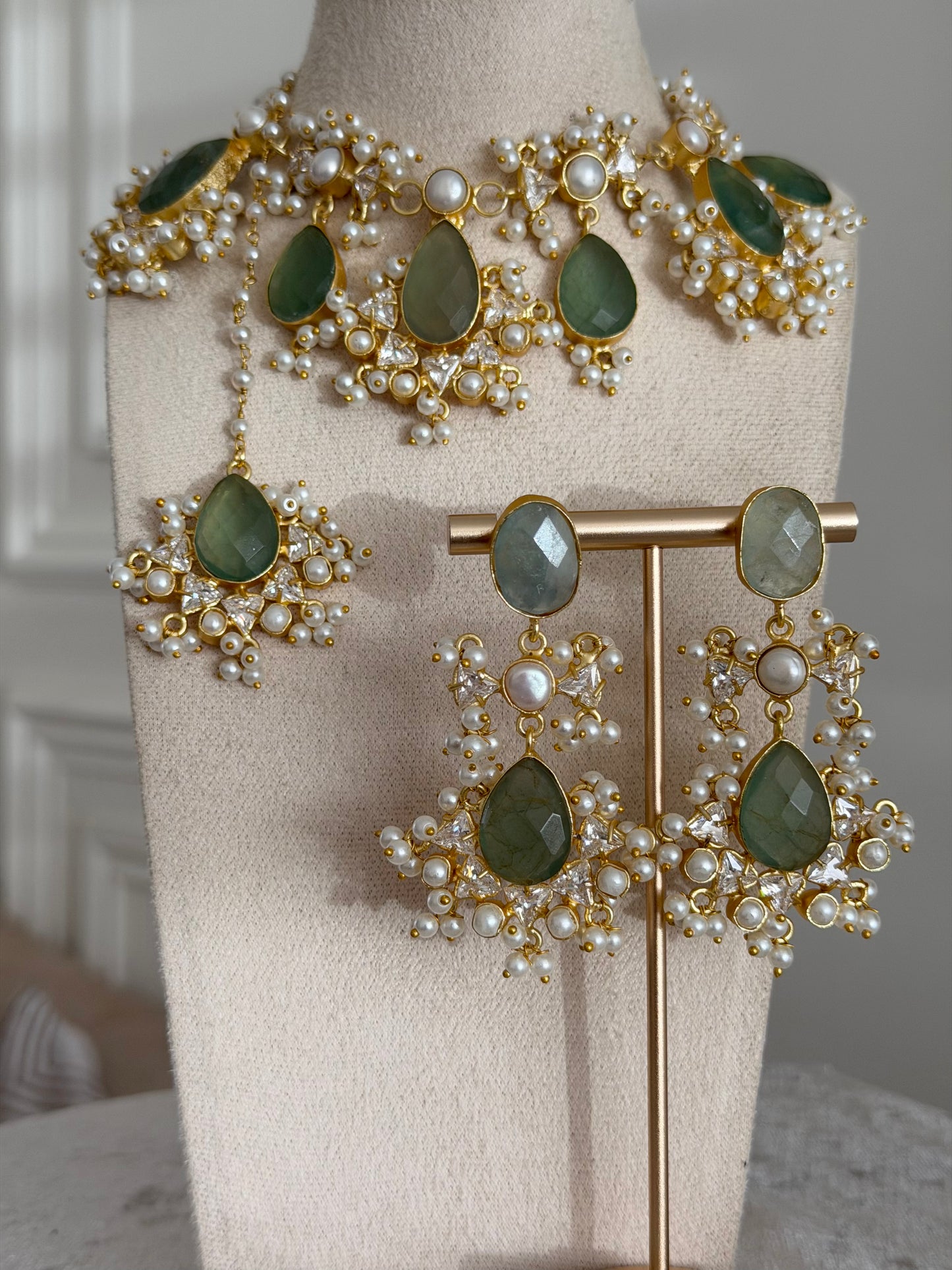 Habibty sage necklace set