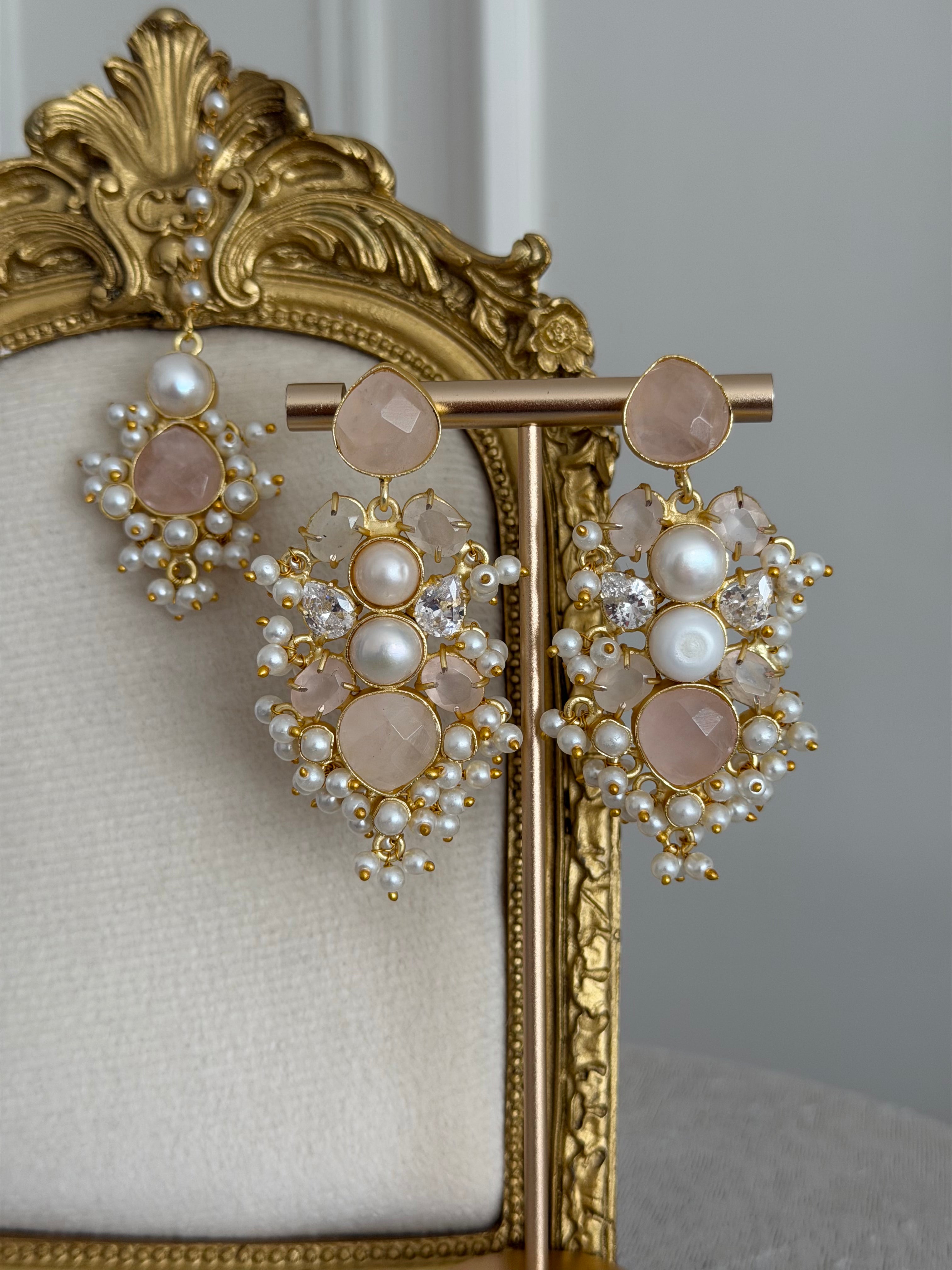 Naya Rose Quartz Tikka set