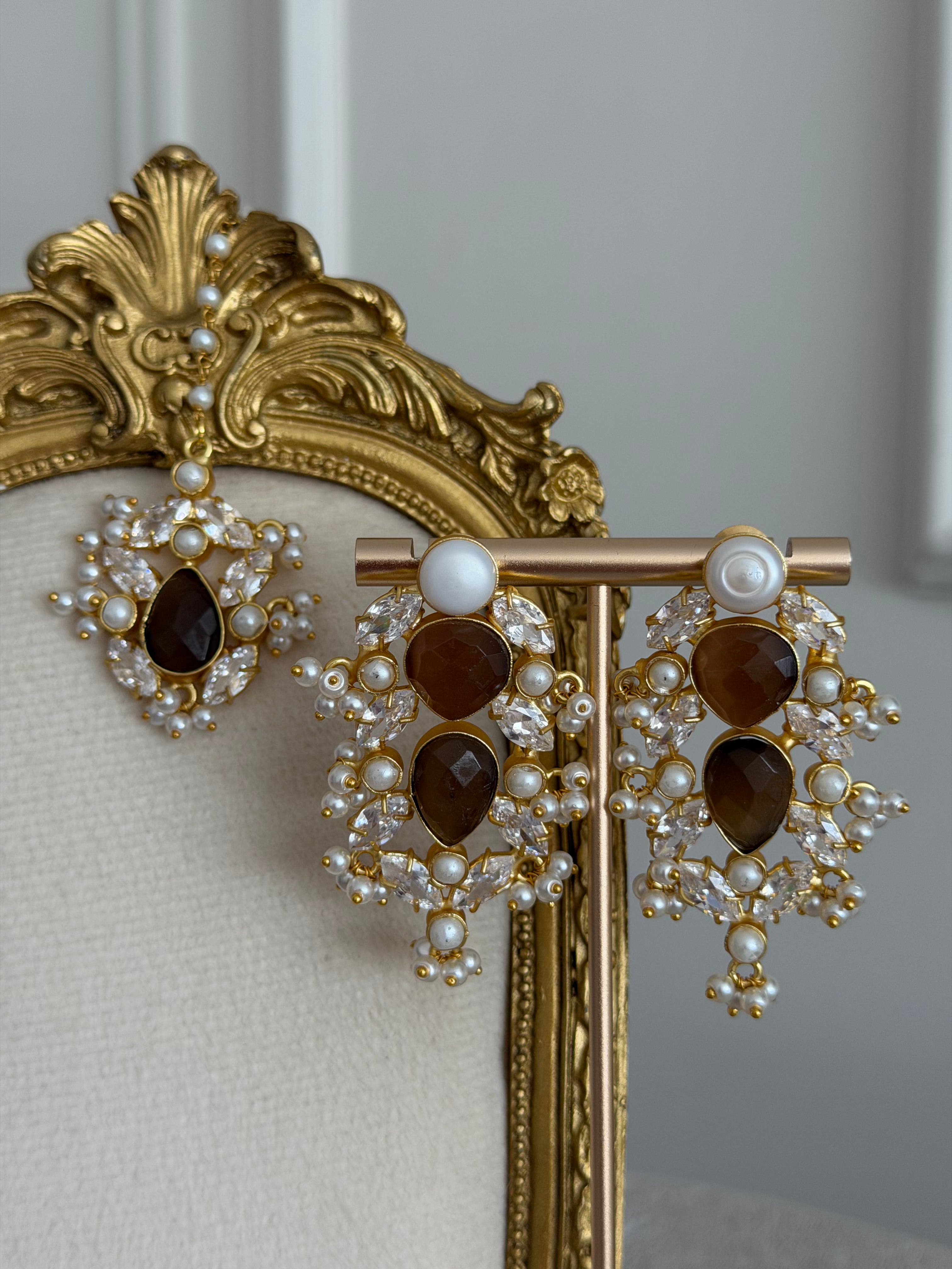 Areej Brown Tikka Set