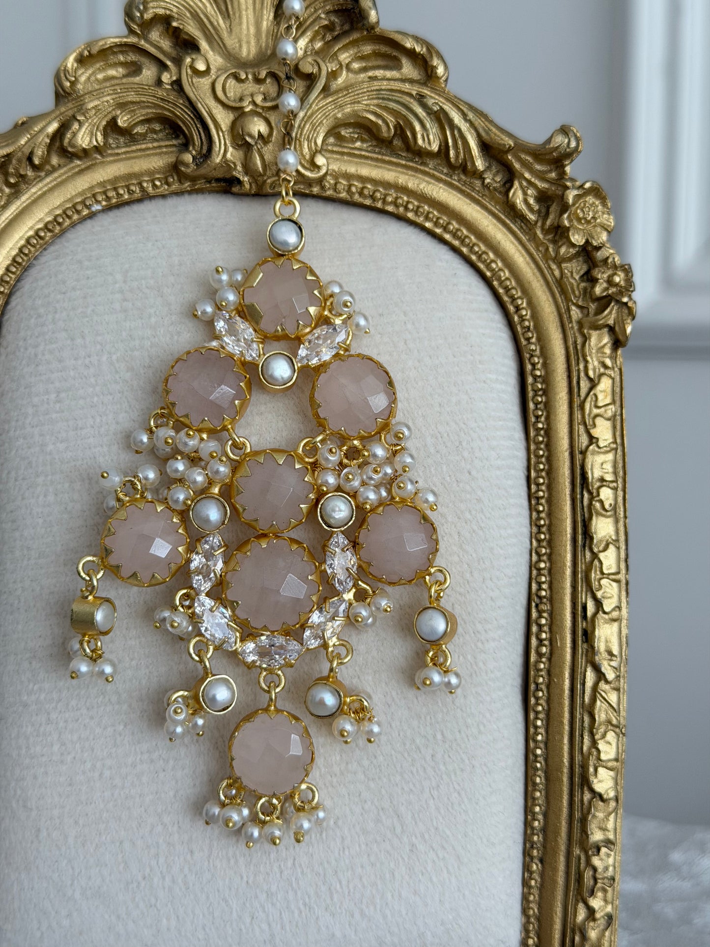 Maira Rose Quartz Jhumar