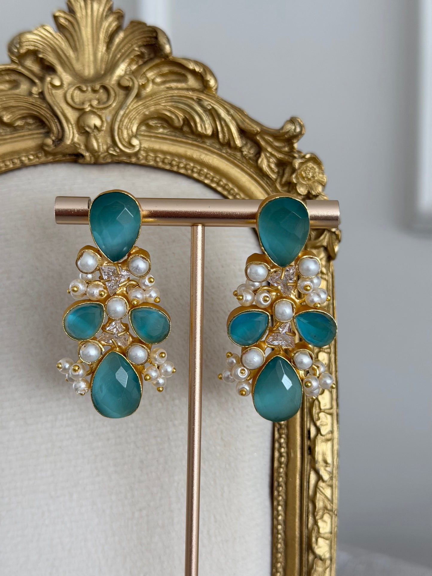 Iman Turquoise Blue Earrings