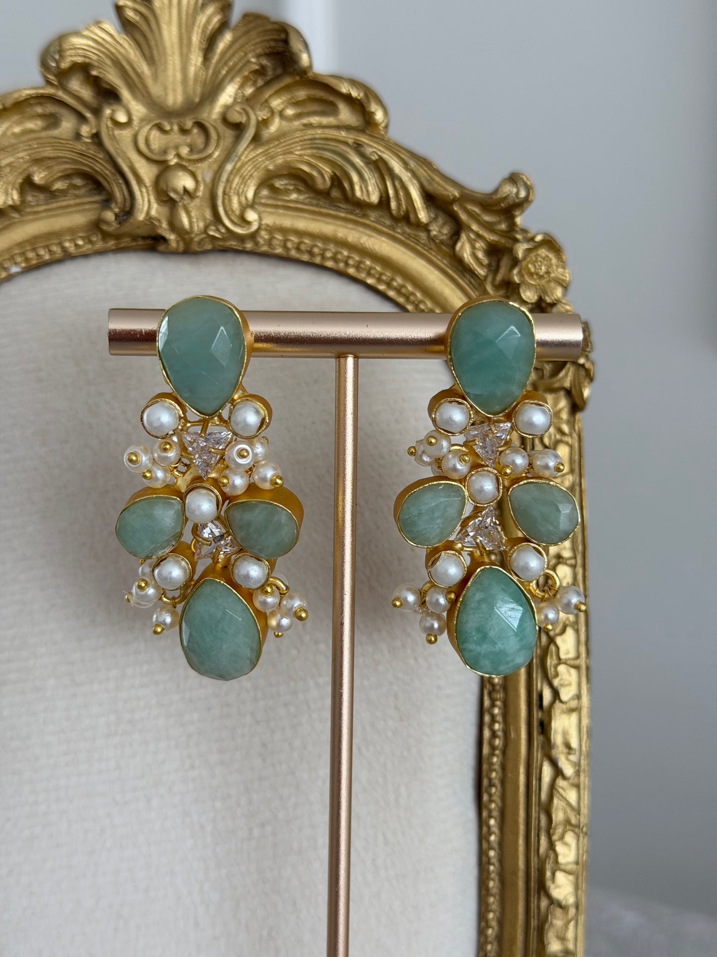 Iman Aqua Blue Earrings