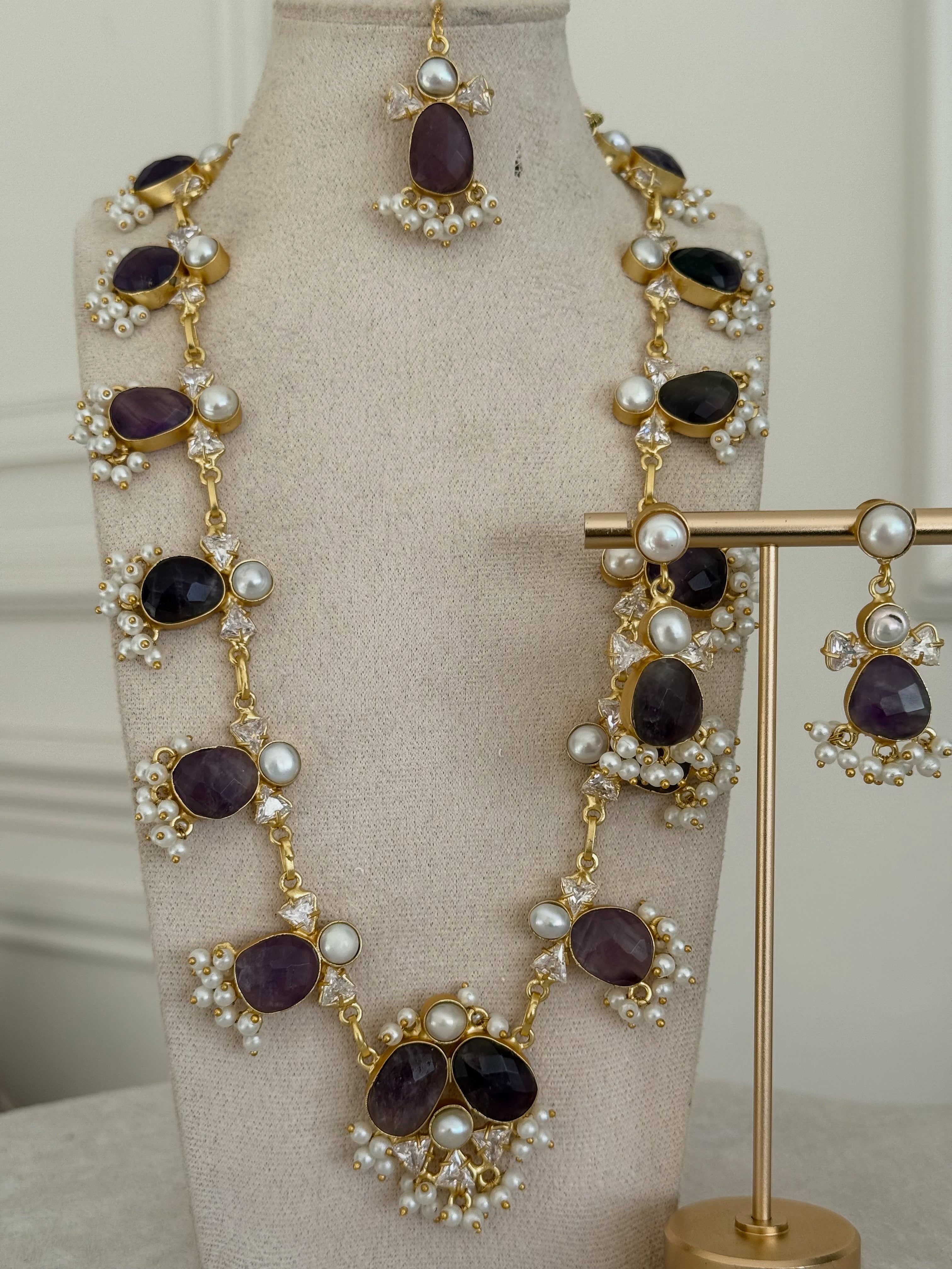 Lale Purple Mala Set