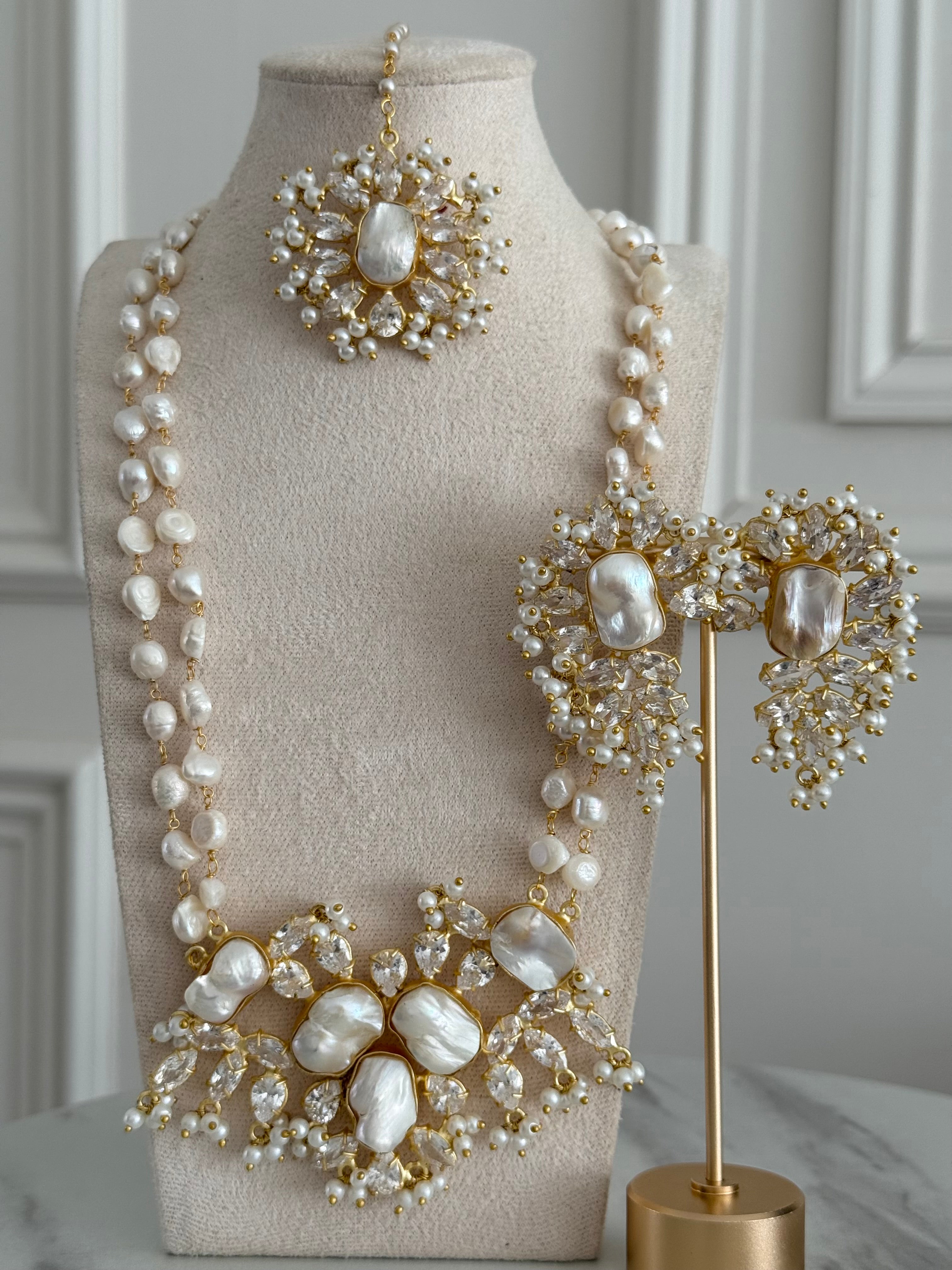 Miraal pearl mala set