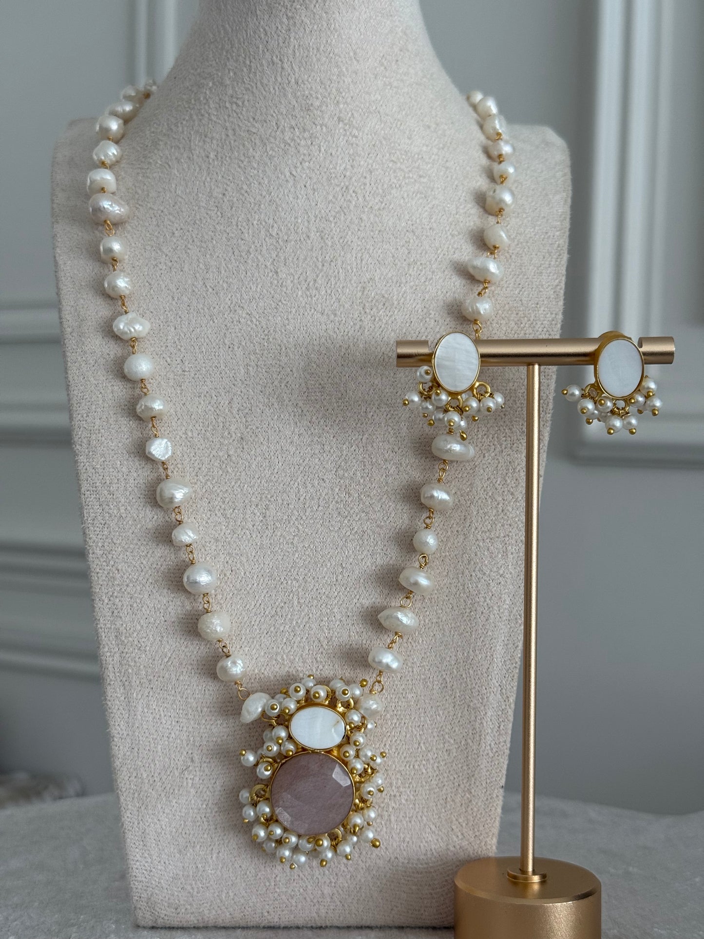 Rhea Dusty Pink Mala Set