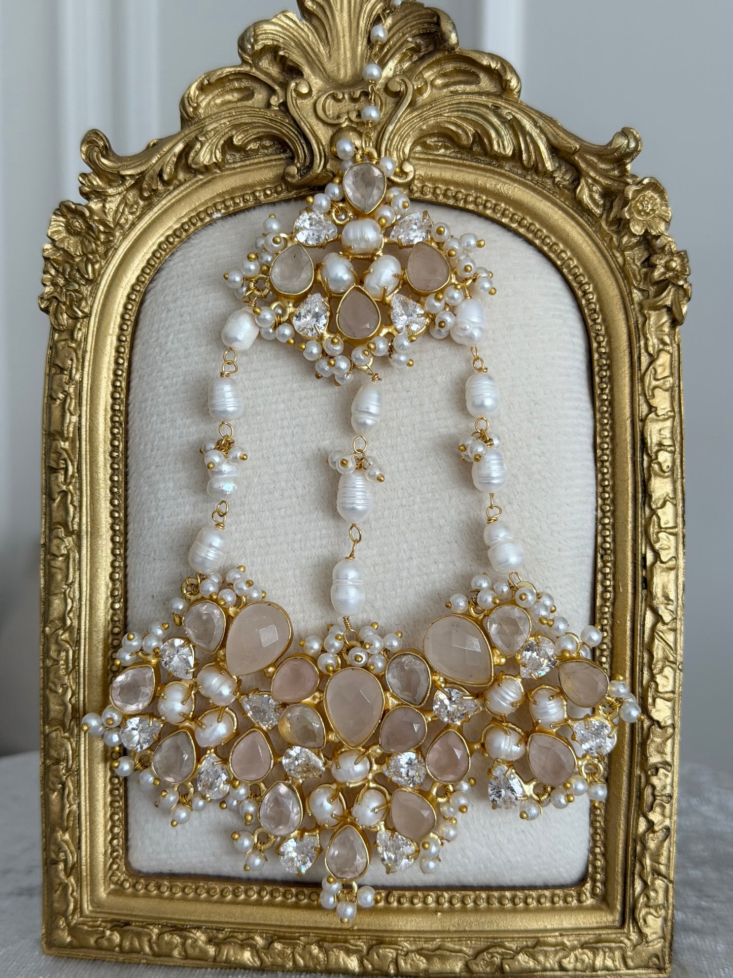 Inaaya Rose Quartz Jhumar