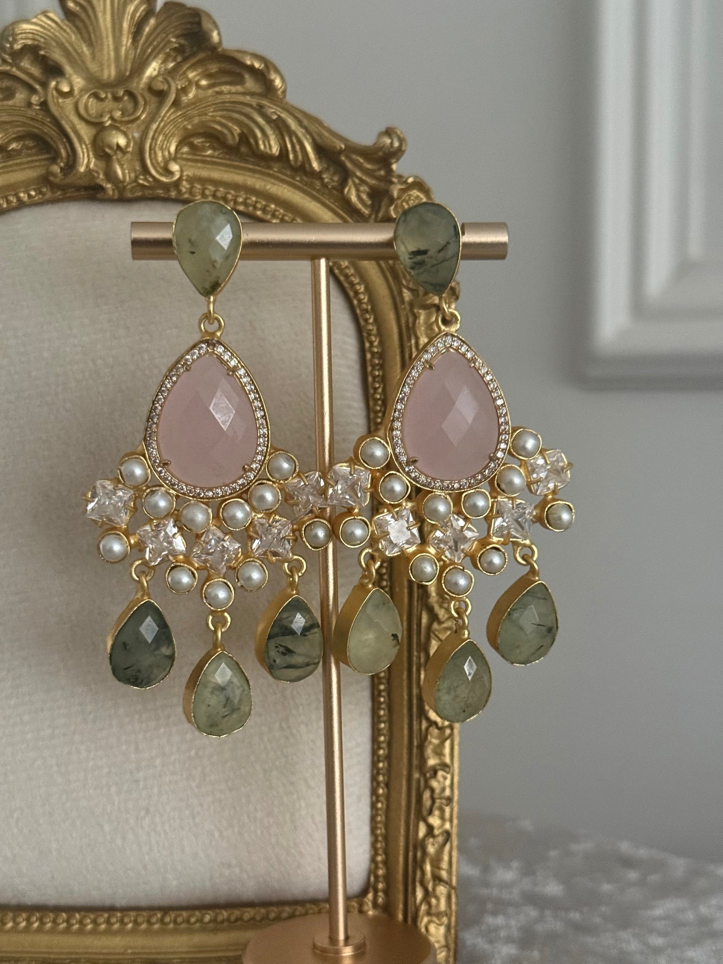 Ameera Prehnite Earrings