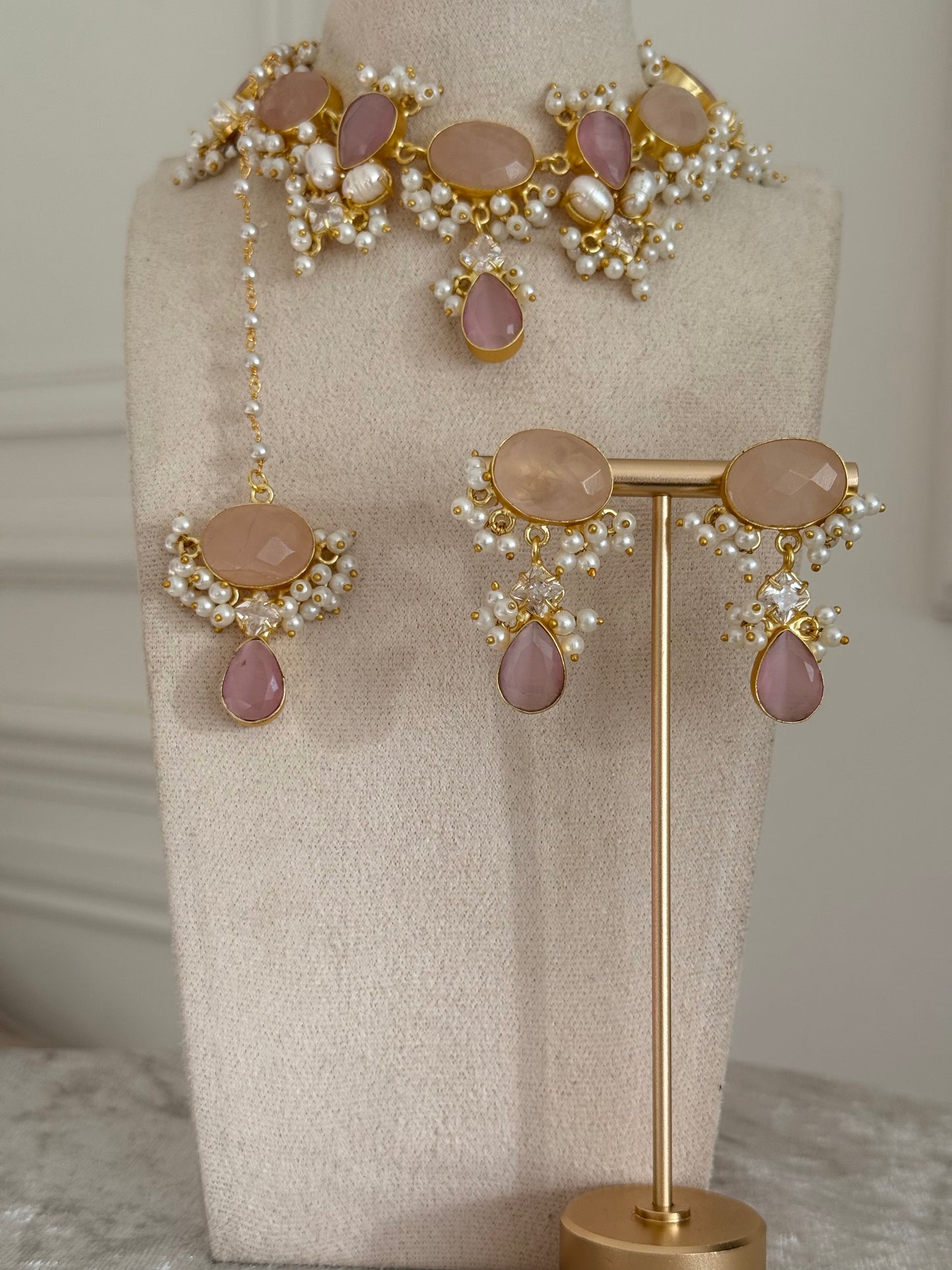 Inayah Blush Pink & Lilac Necklace Set