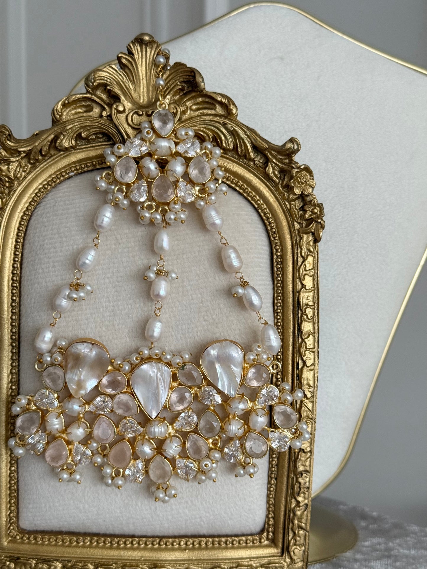 Inaaya Ivory Pearl & Crystal Jhumar