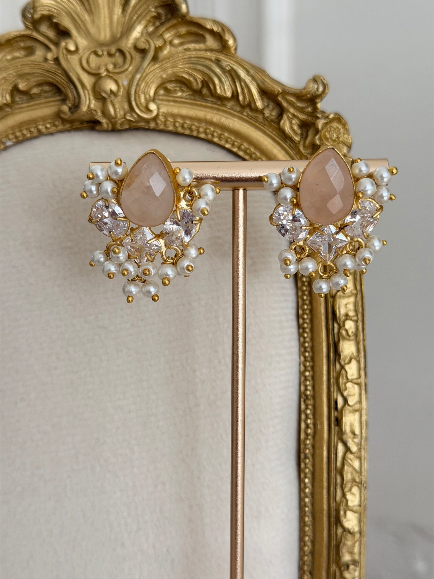 Avy Rose Quartz Earrings