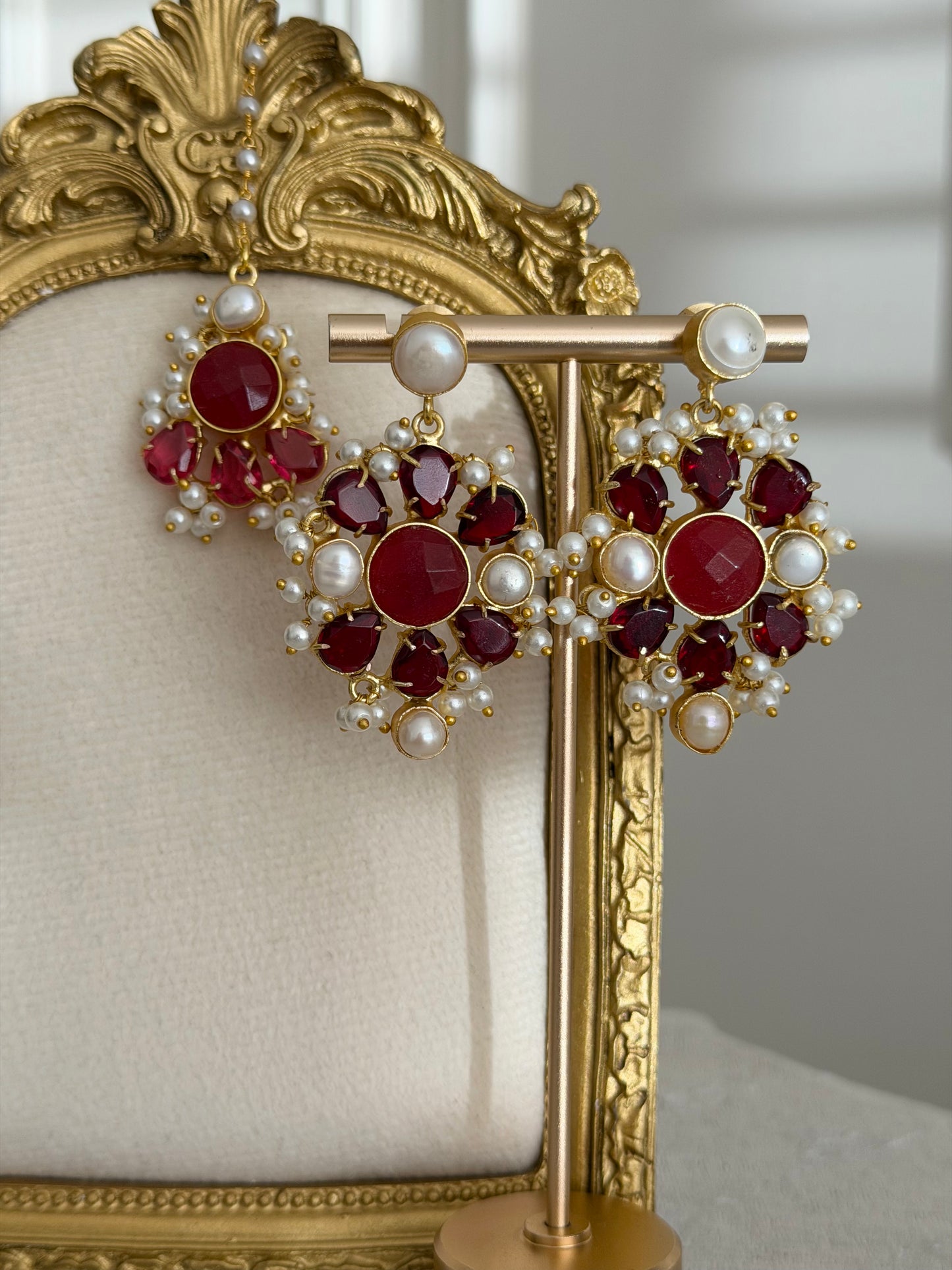 Najla Maroon Tikka Set