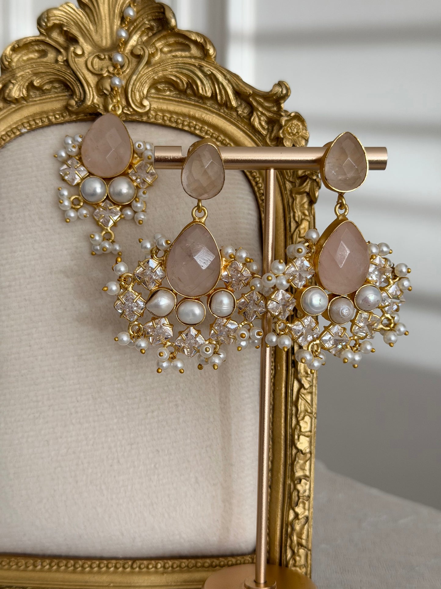 Hana Rose Quartz Tikka Set