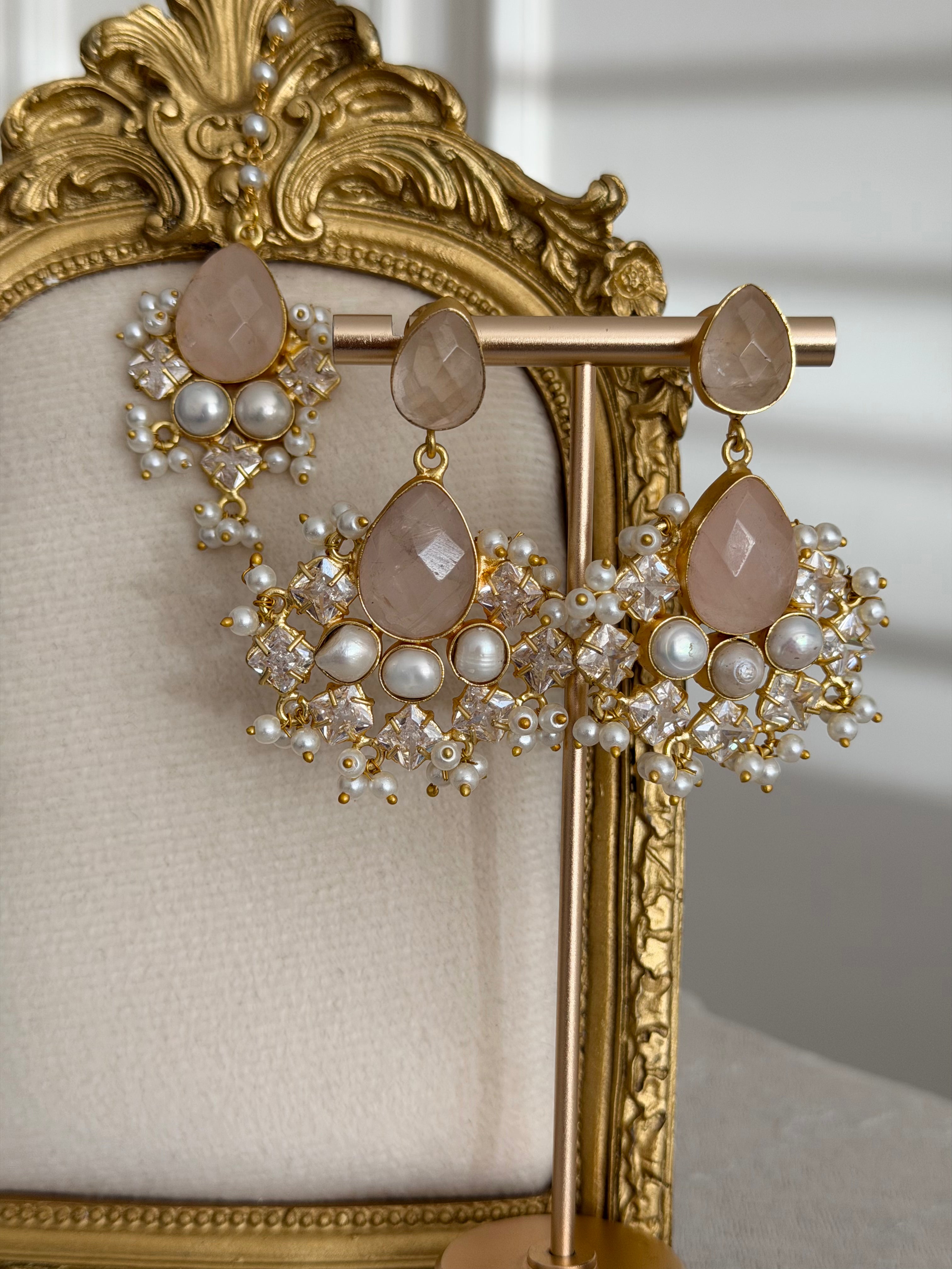 Hana Rose Quartz Tikka Set
