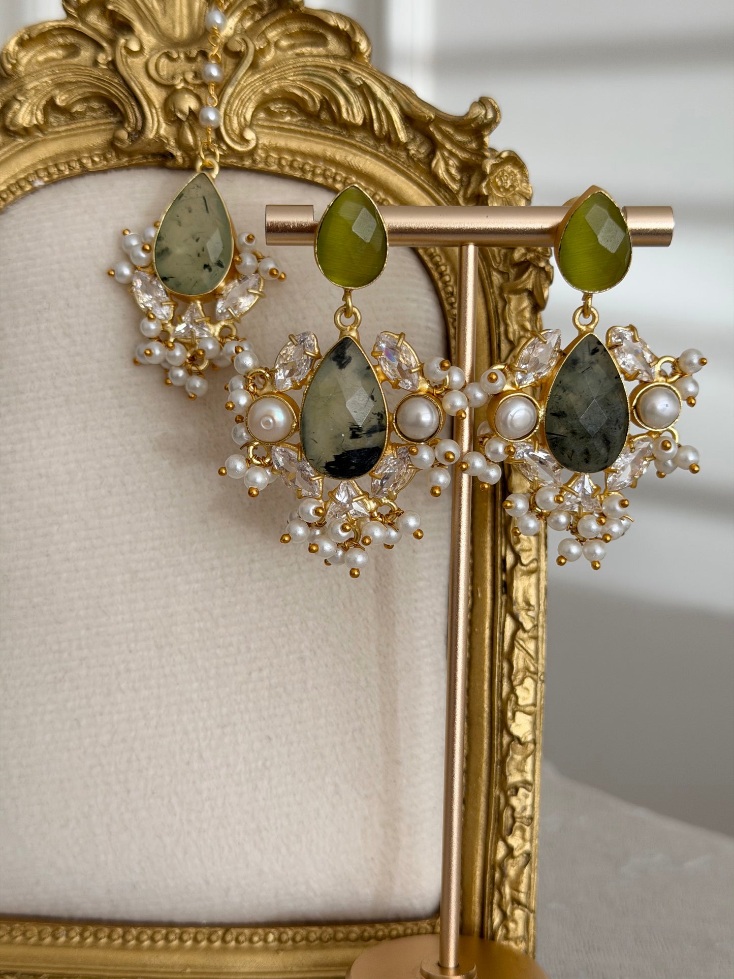 Esra Prehnite Tikka Set