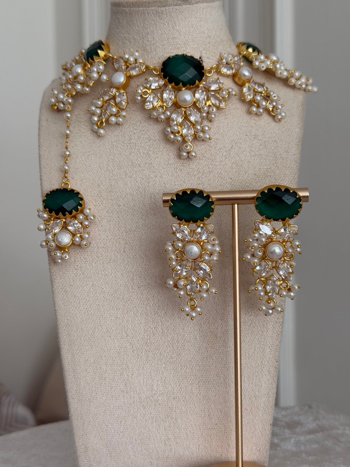 Lina Green Necklace Set