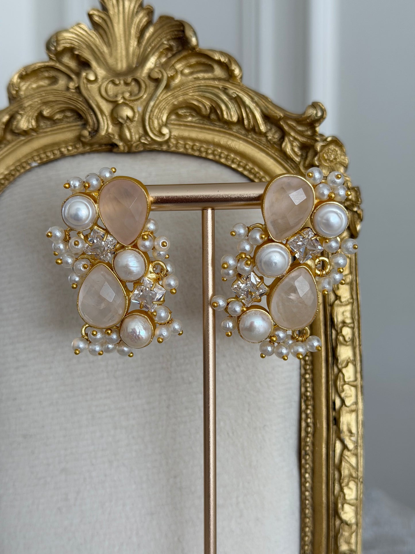 Ziva Rose Quartz Earrings