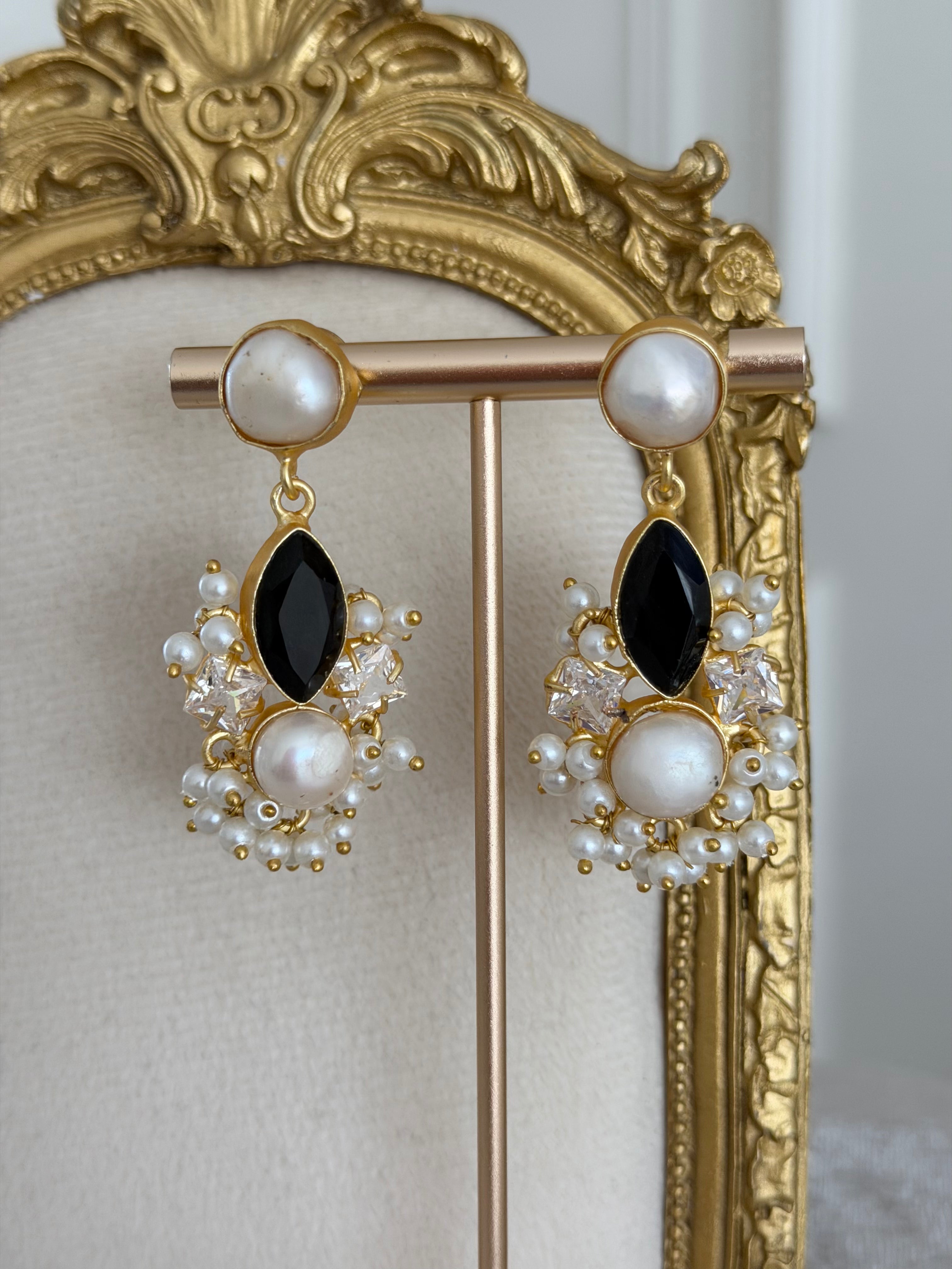 Ruha Black Earrings