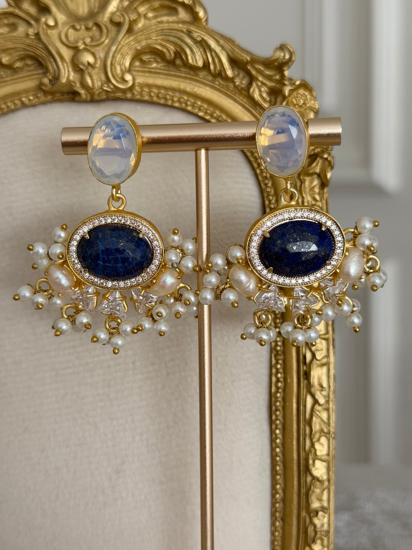 Aurora Navy Earrings
