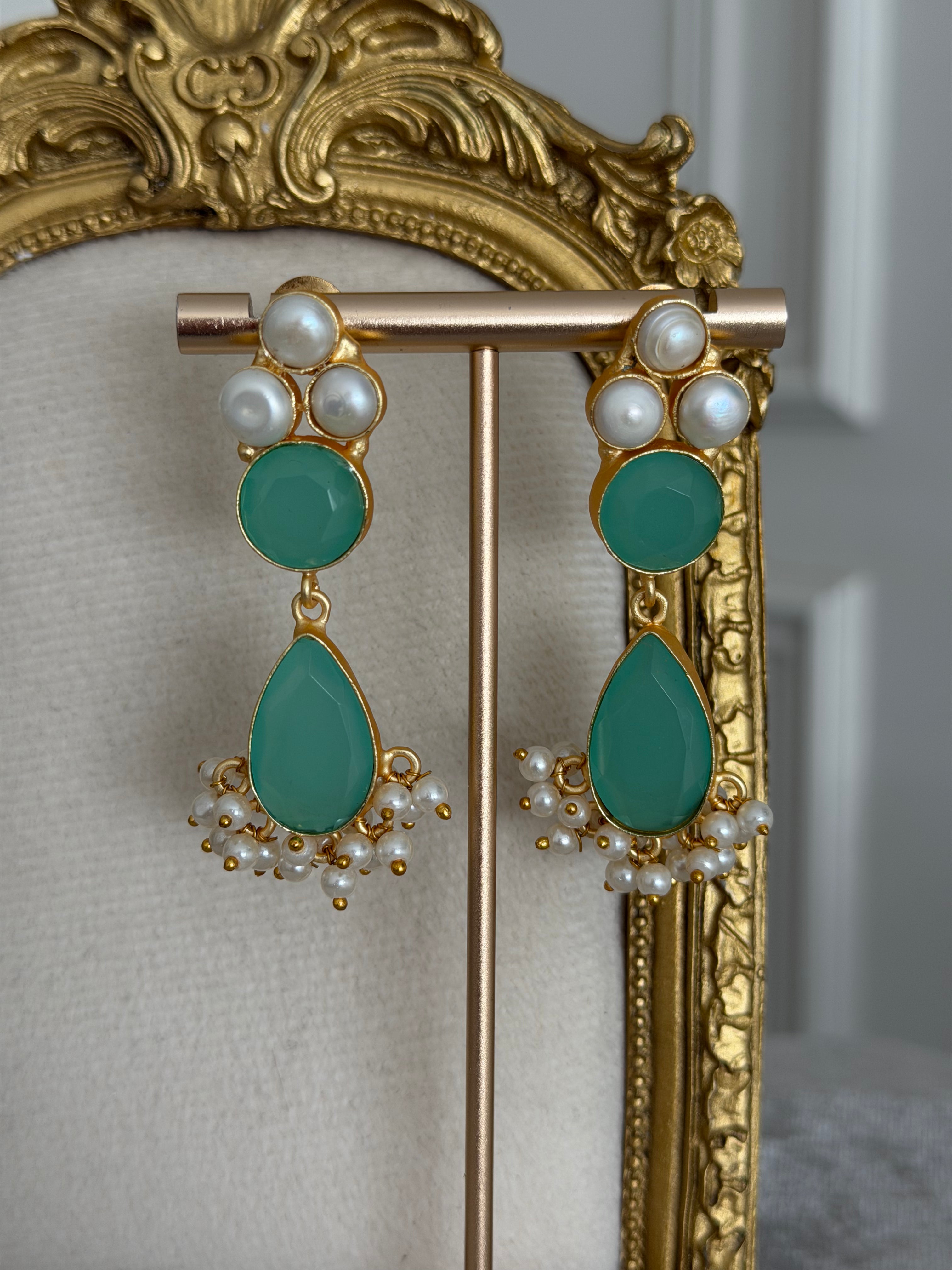 Aqua Green Earrings