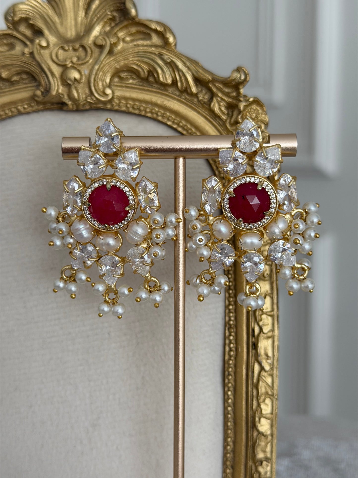 Amal Red Earrings