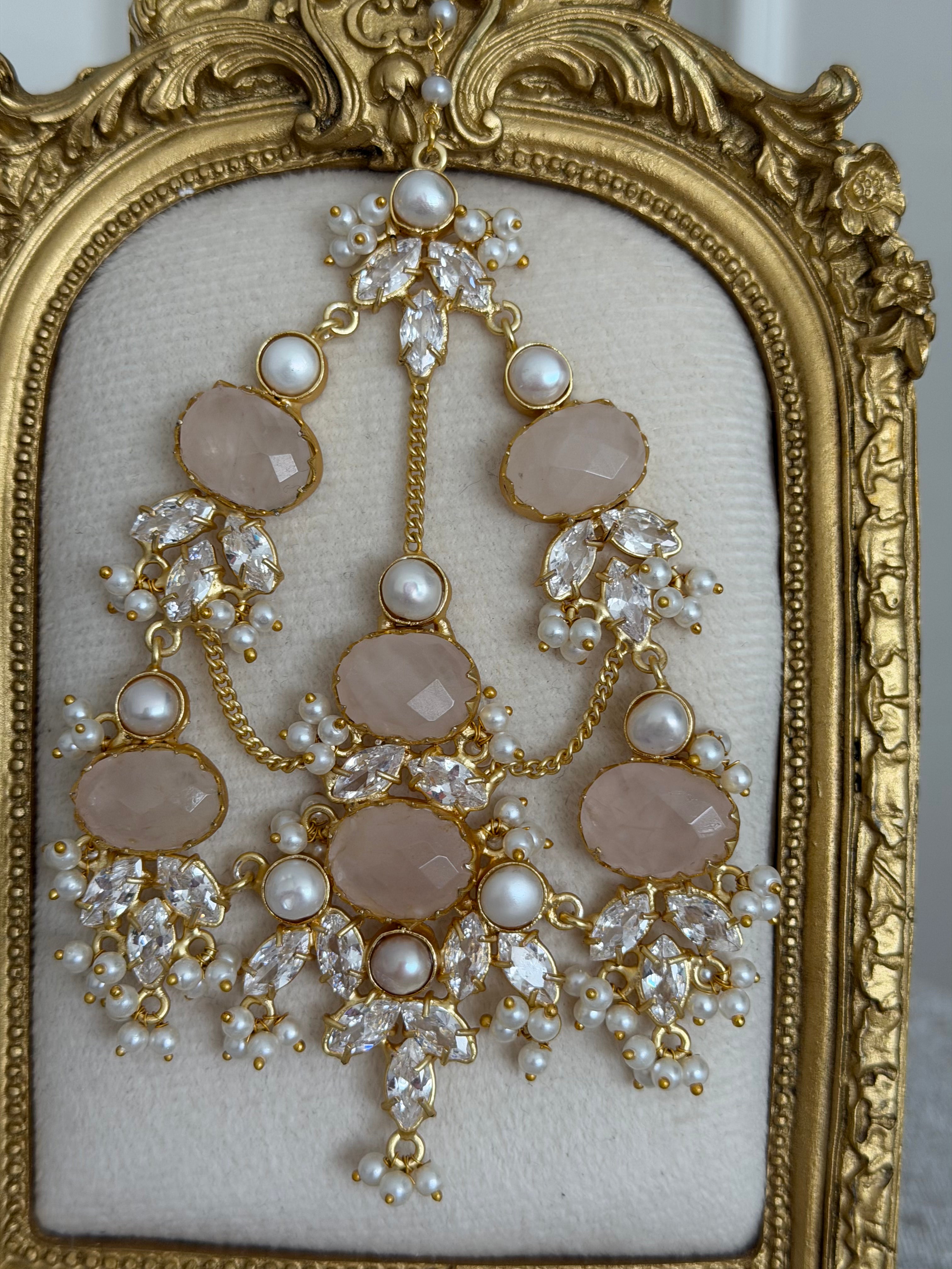 Raisa Rose Quartz Jhumar