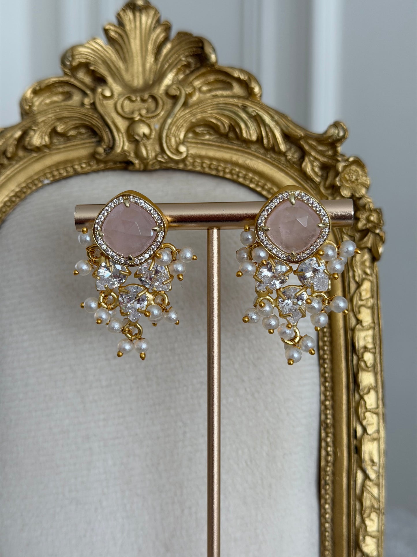 Kayali Rose Quartz Earrings