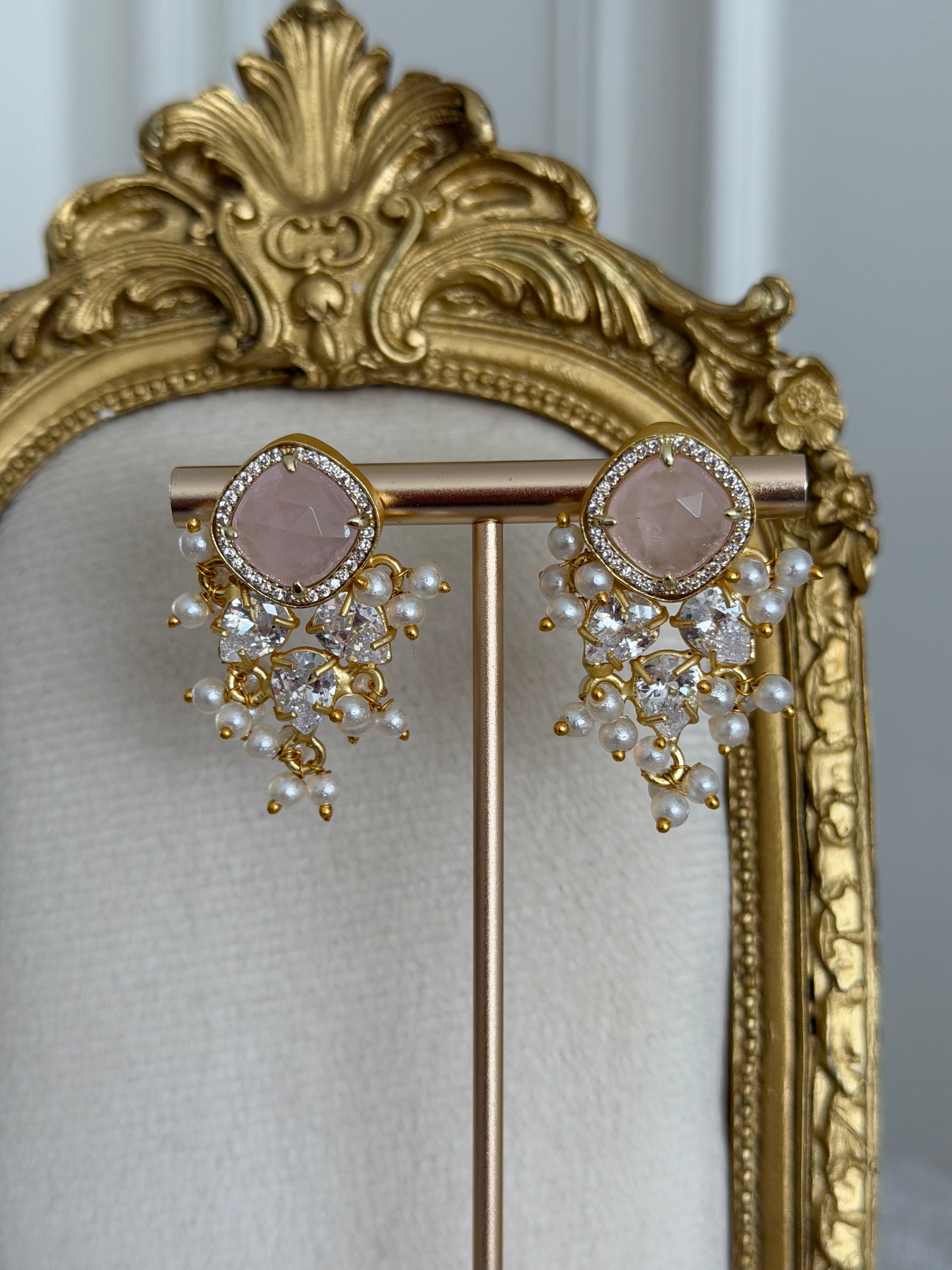 Kayali Rose Quartz Earrings