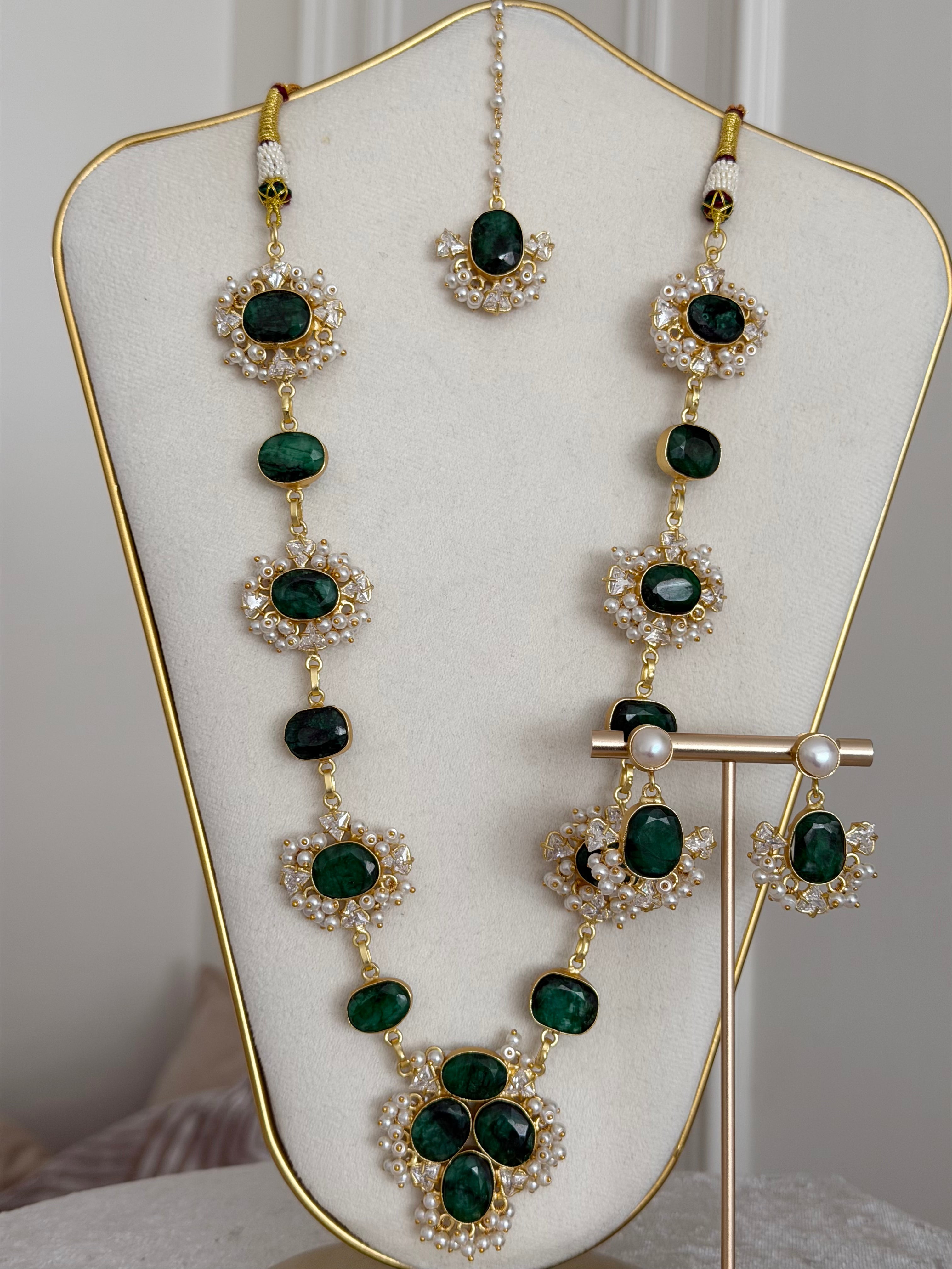 Osra Green Mala Set