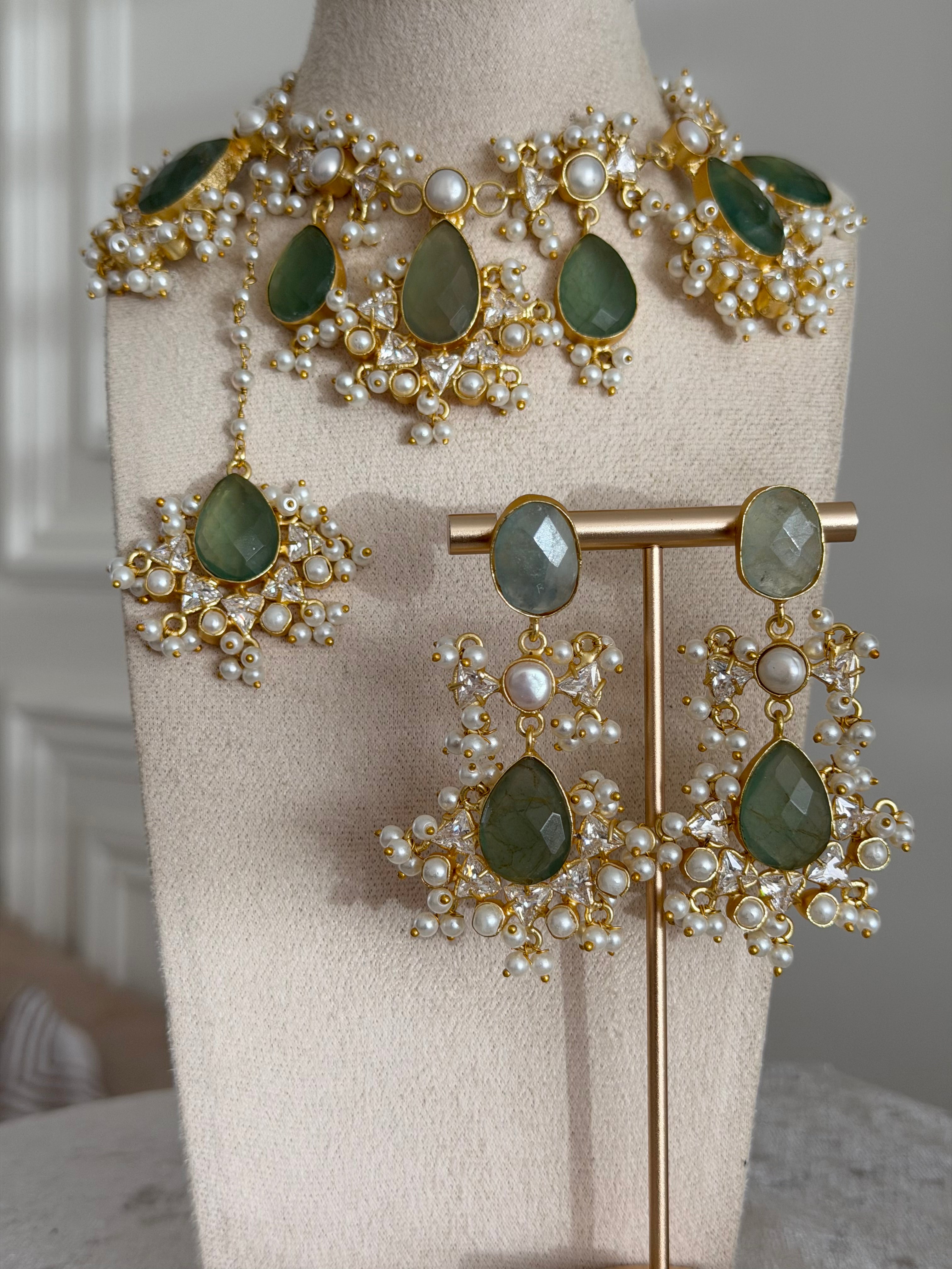 Habibty sage necklace set
