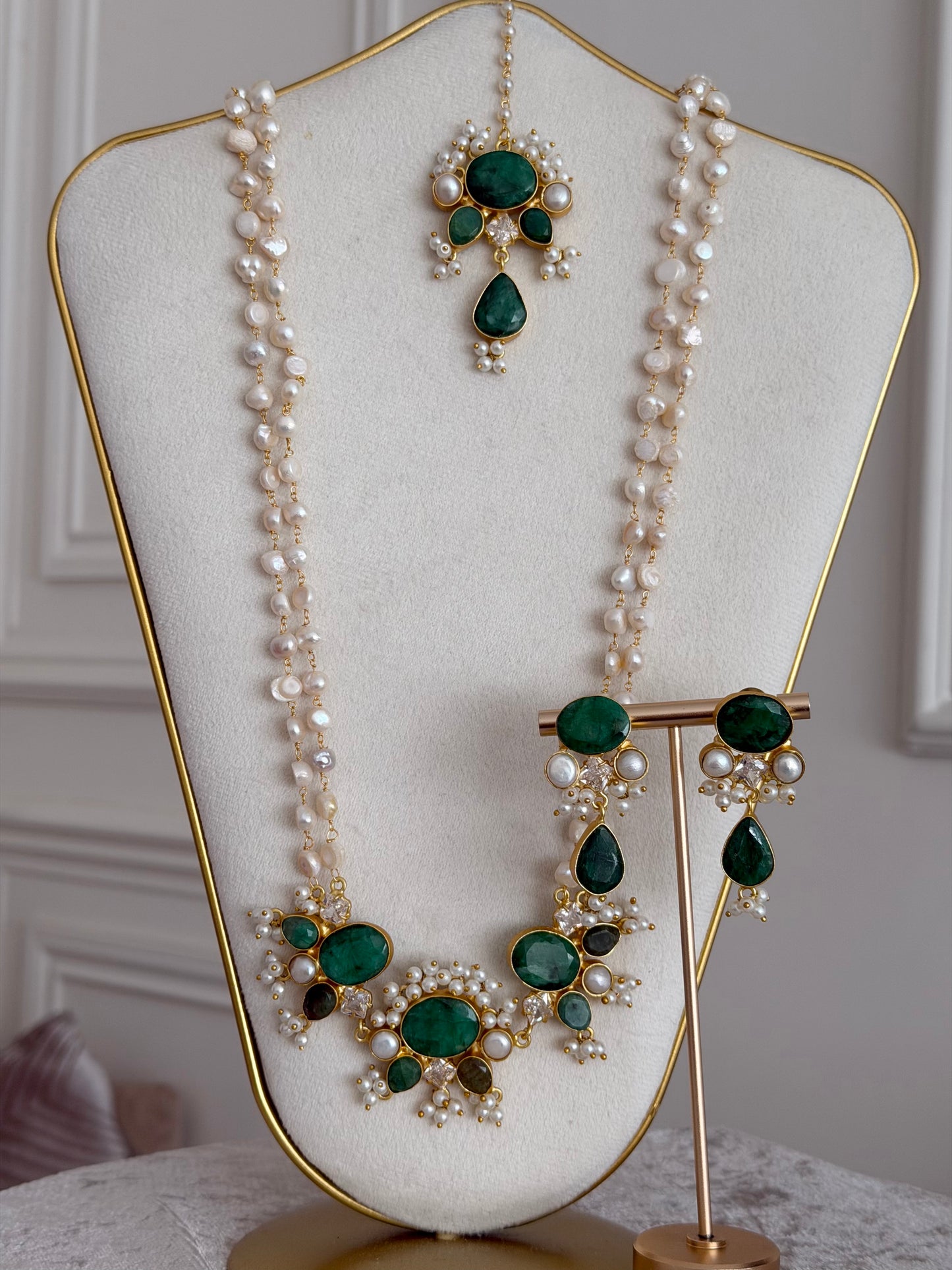 Eman Green Mala Set