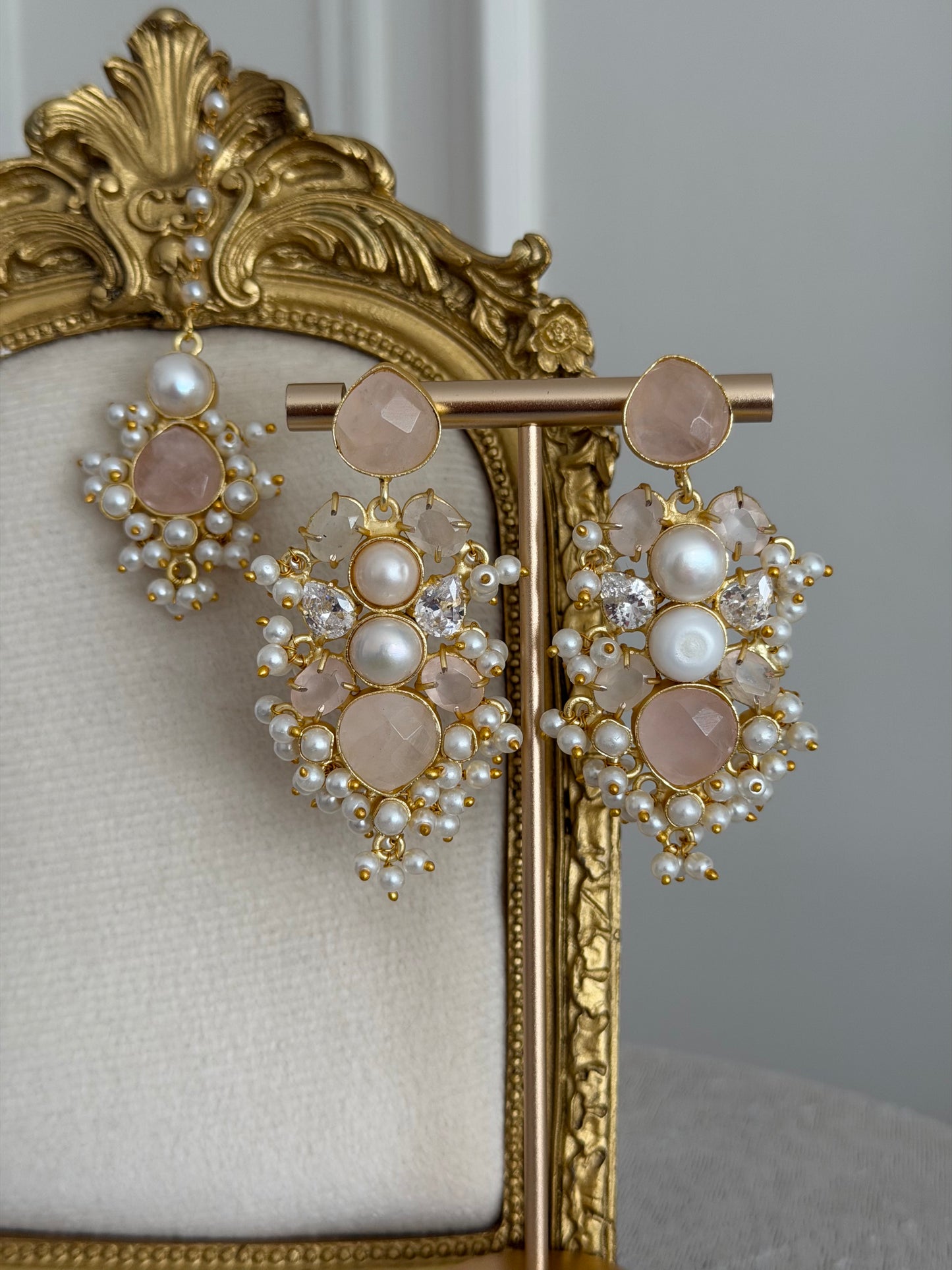Naya Rose Quartz Tikka set