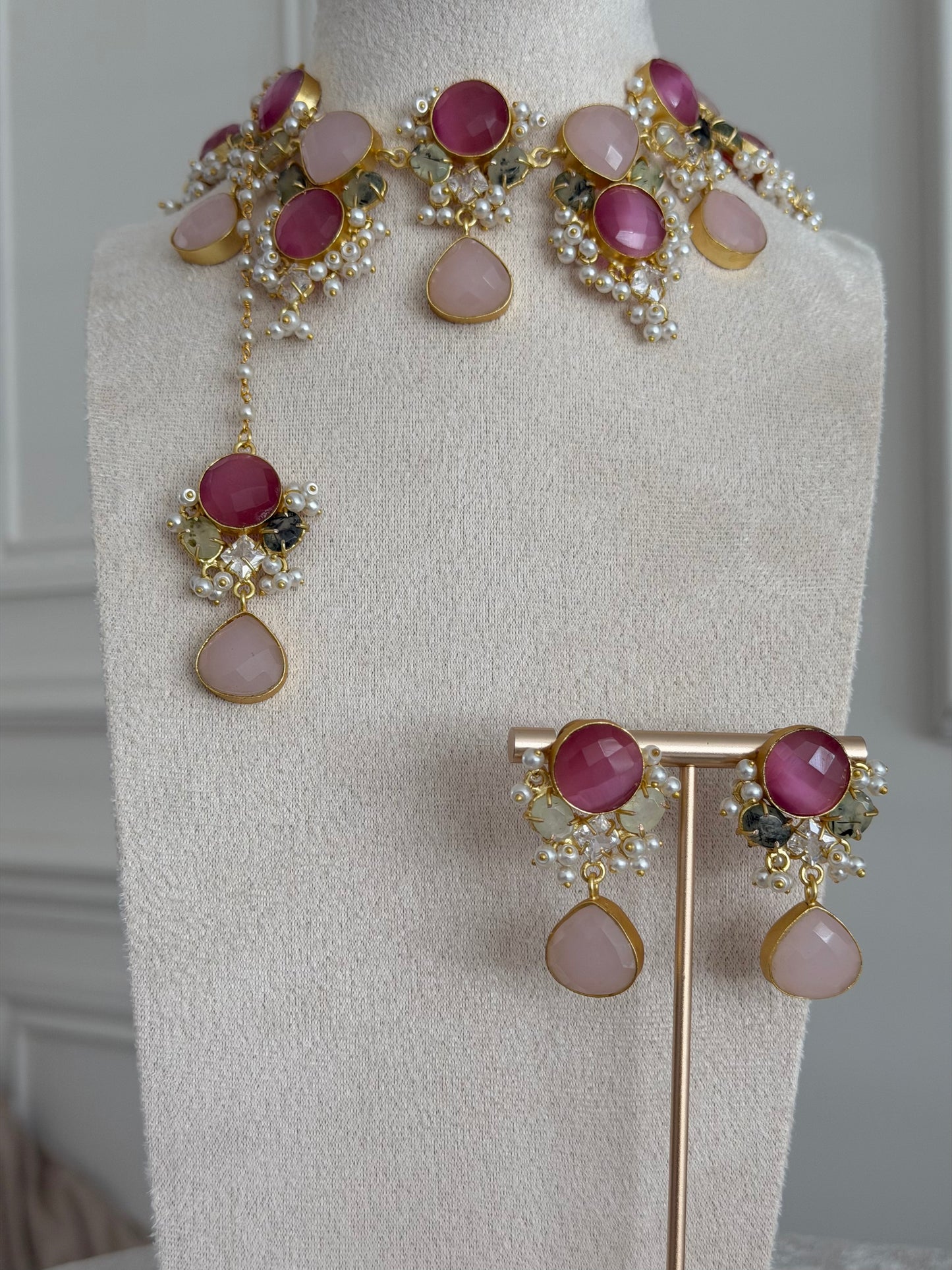 Duaa Pink Necklace Set