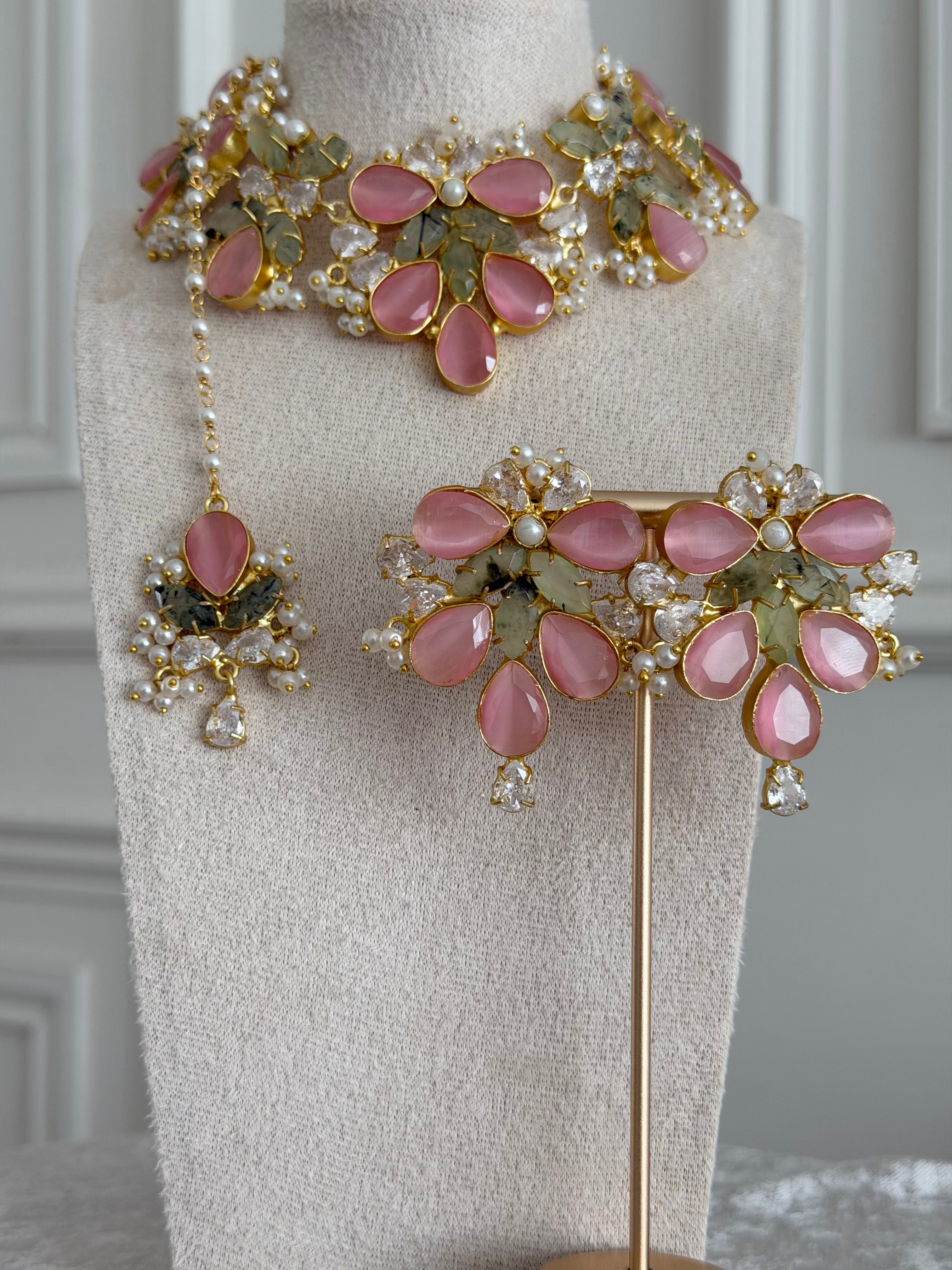 Riya Pink Necklace Set