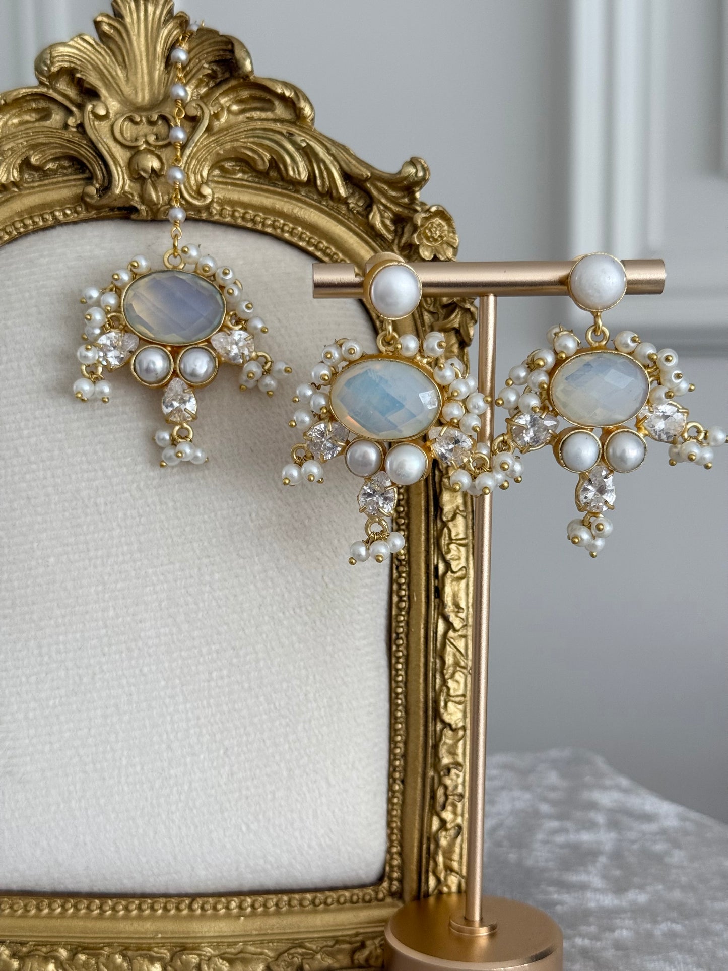 Iman Moonstone Tikka Set