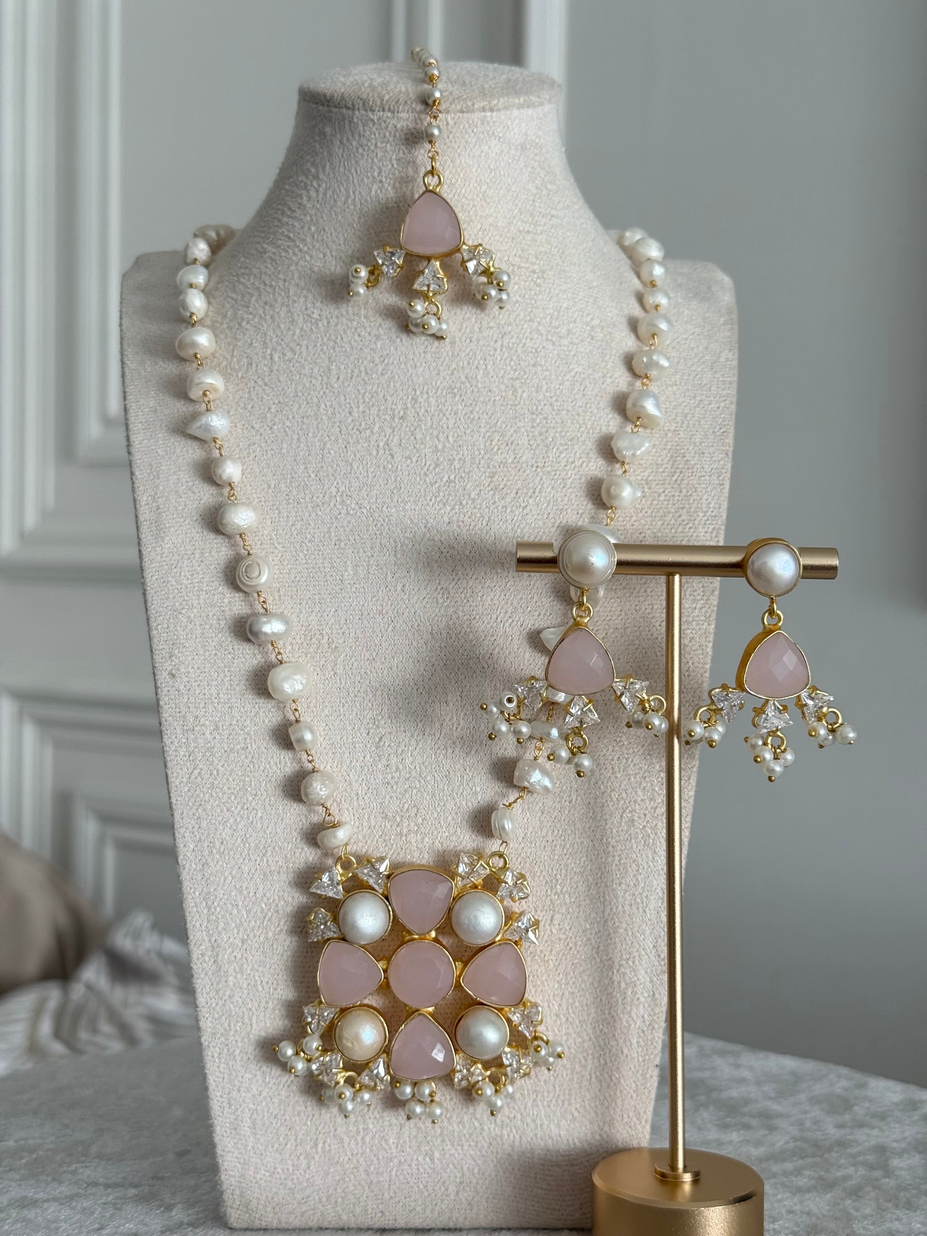 Nina pink mala set