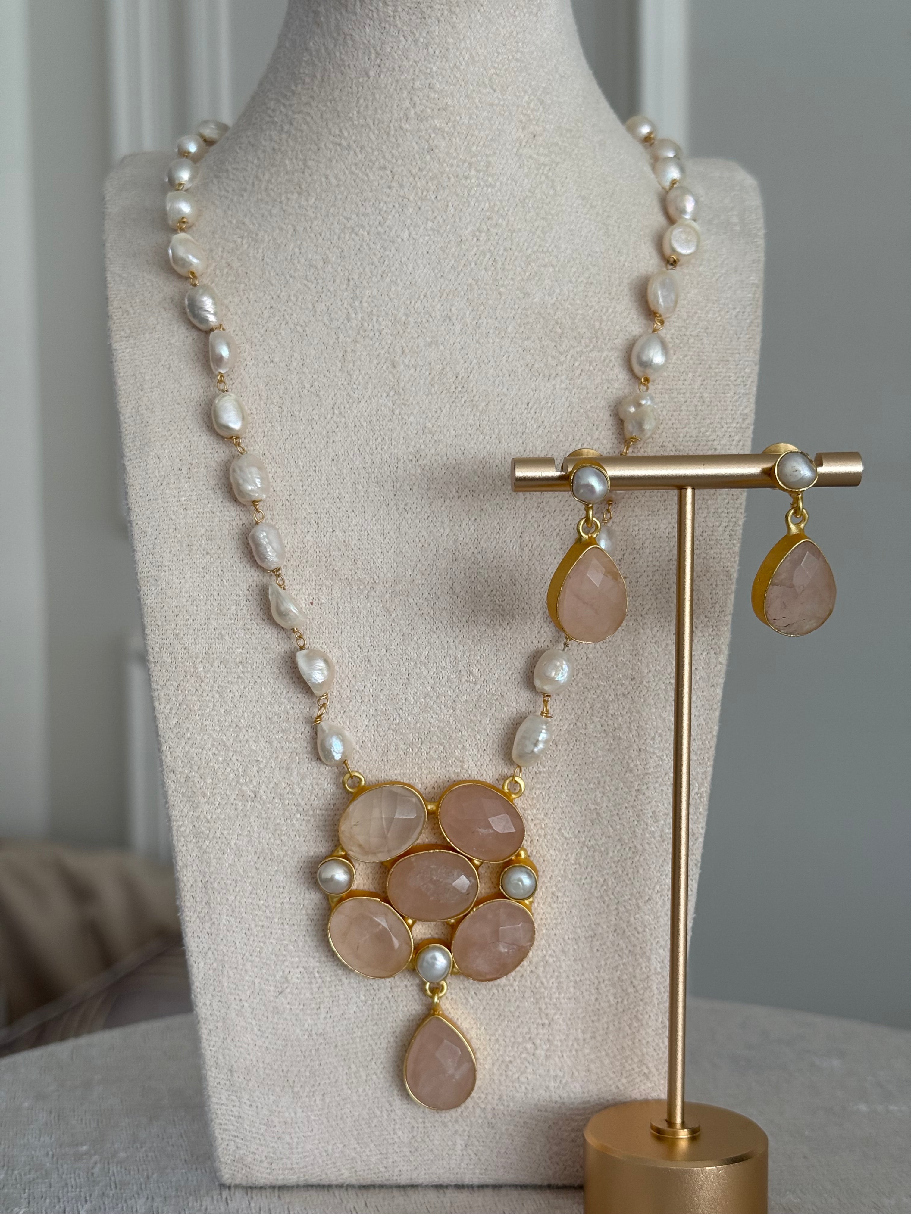 Peach mala set