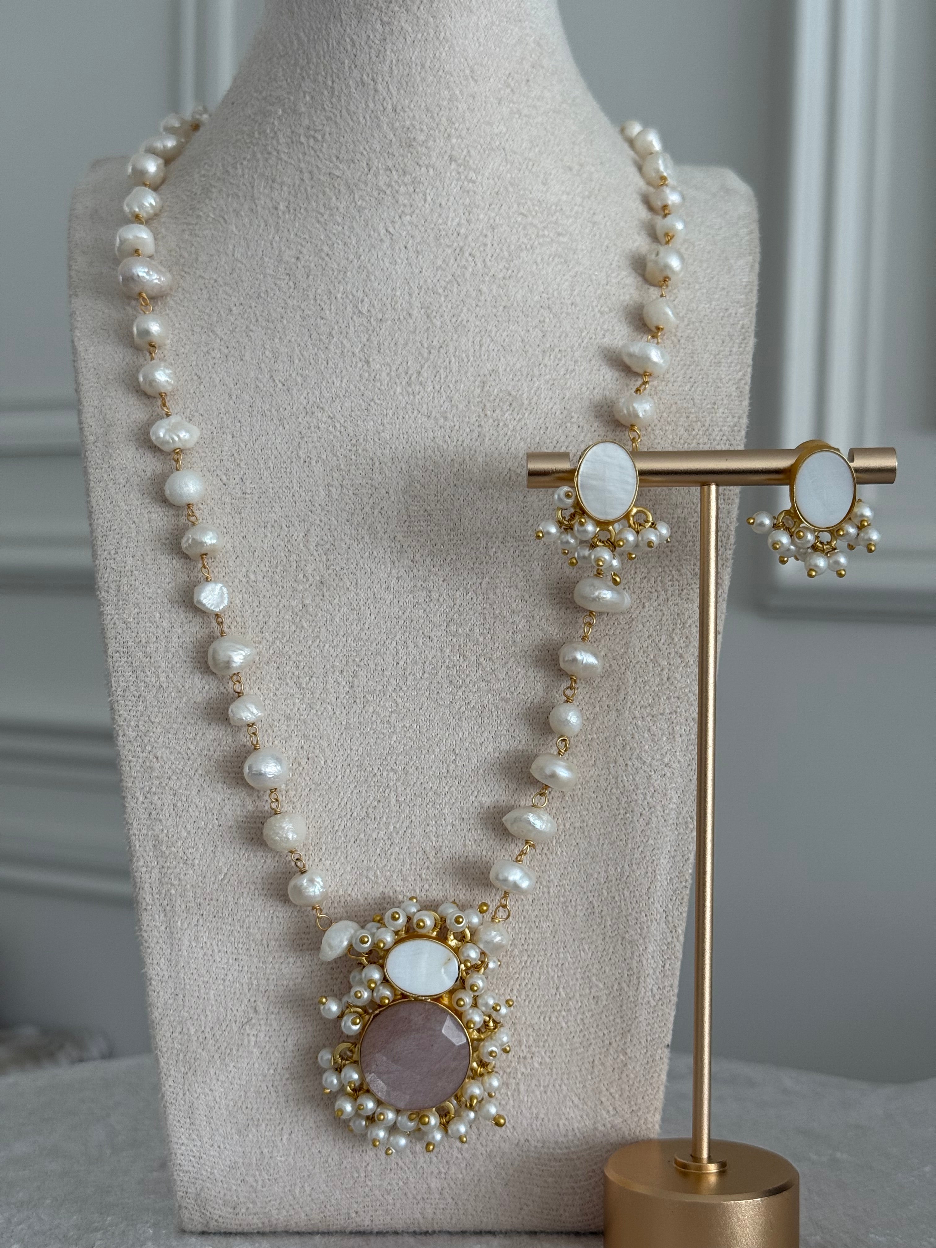 Rhea Dusty Pink Mala Set