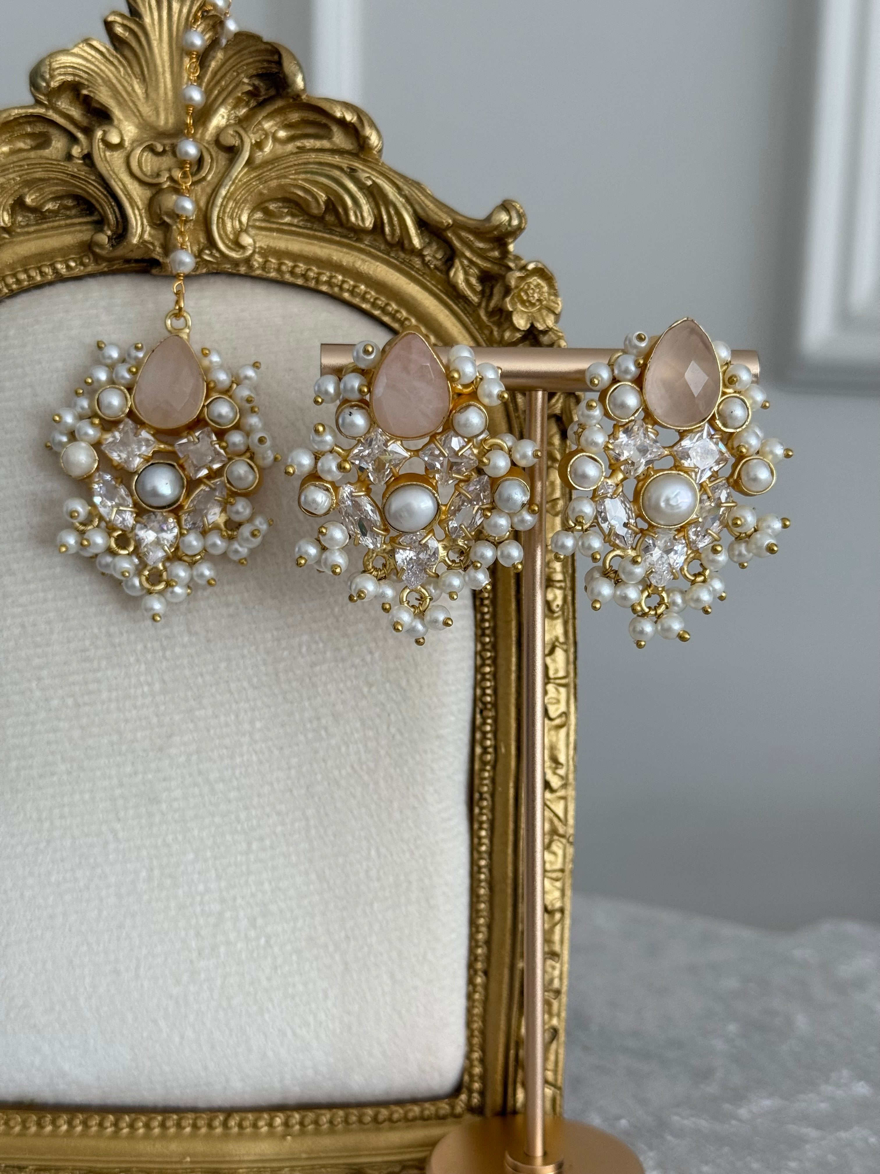 Rosa Rose Quartz Tikka Set